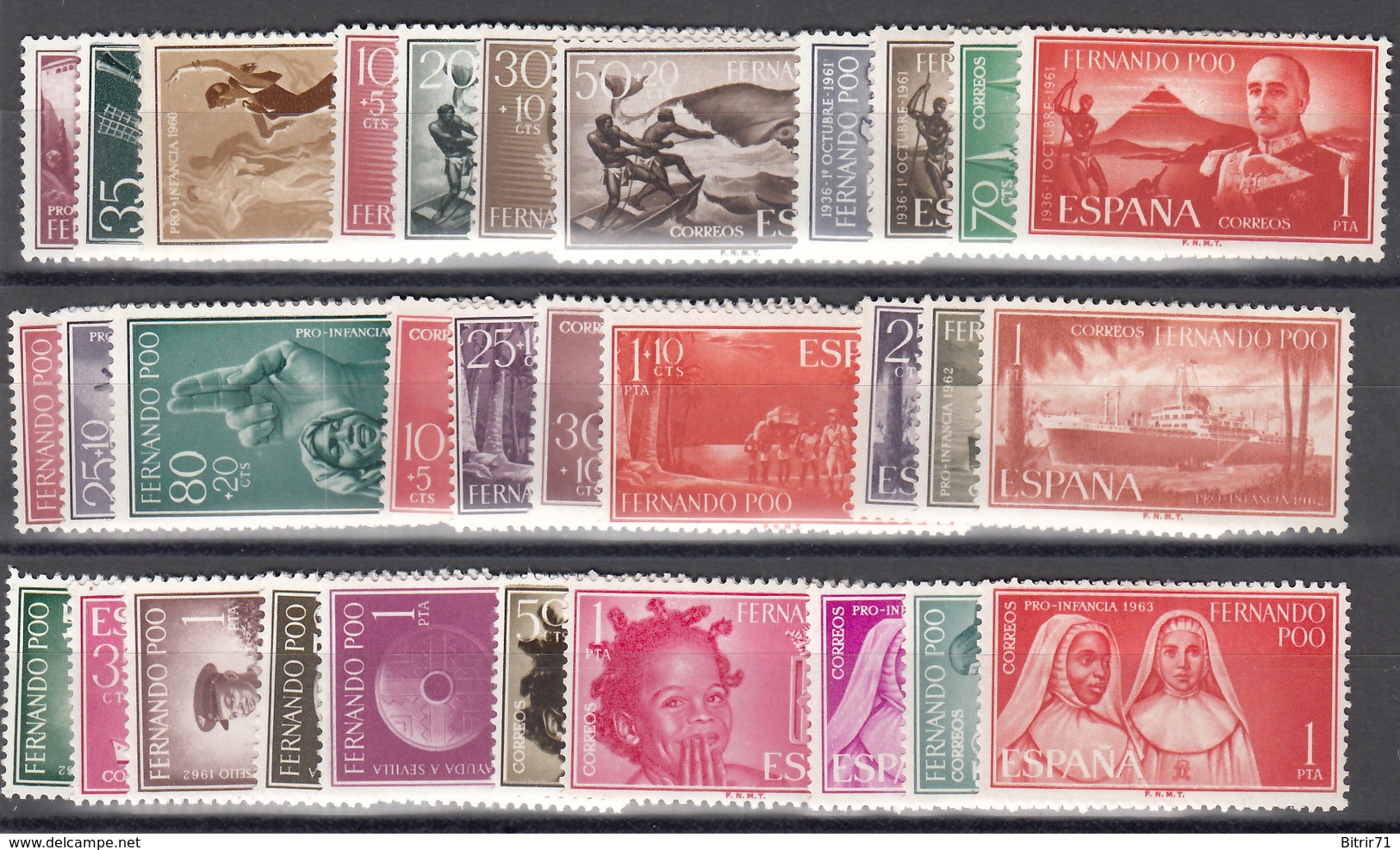 1960 - 1963 LOTE DE SERIES COMPLETAS.  /*/ - Fernando Po