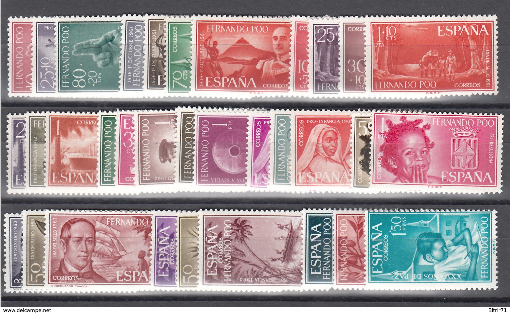 1961 - 1965  LOTE DE SERIES COMPLETAS.  /*/ - Fernando Po