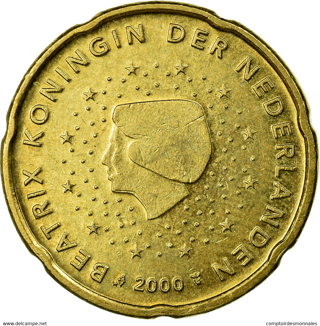 Pays-Bas, 20 Euro Cent, 2000, TTB, Laiton, KM:238 - Pays-Bas