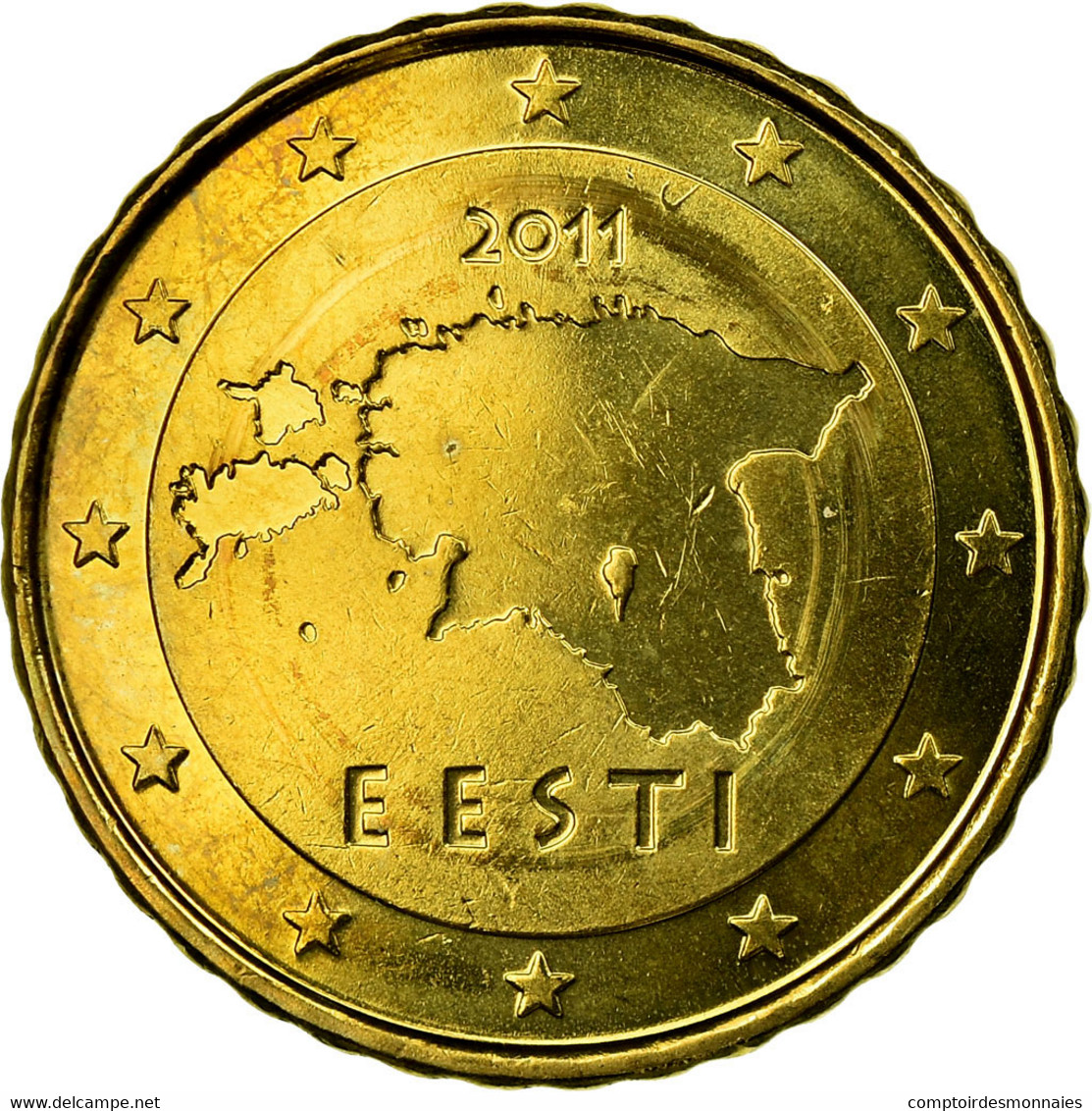 Estonia, 10 Euro Cent, 2011, SUP, Laiton, KM:64 - Estland