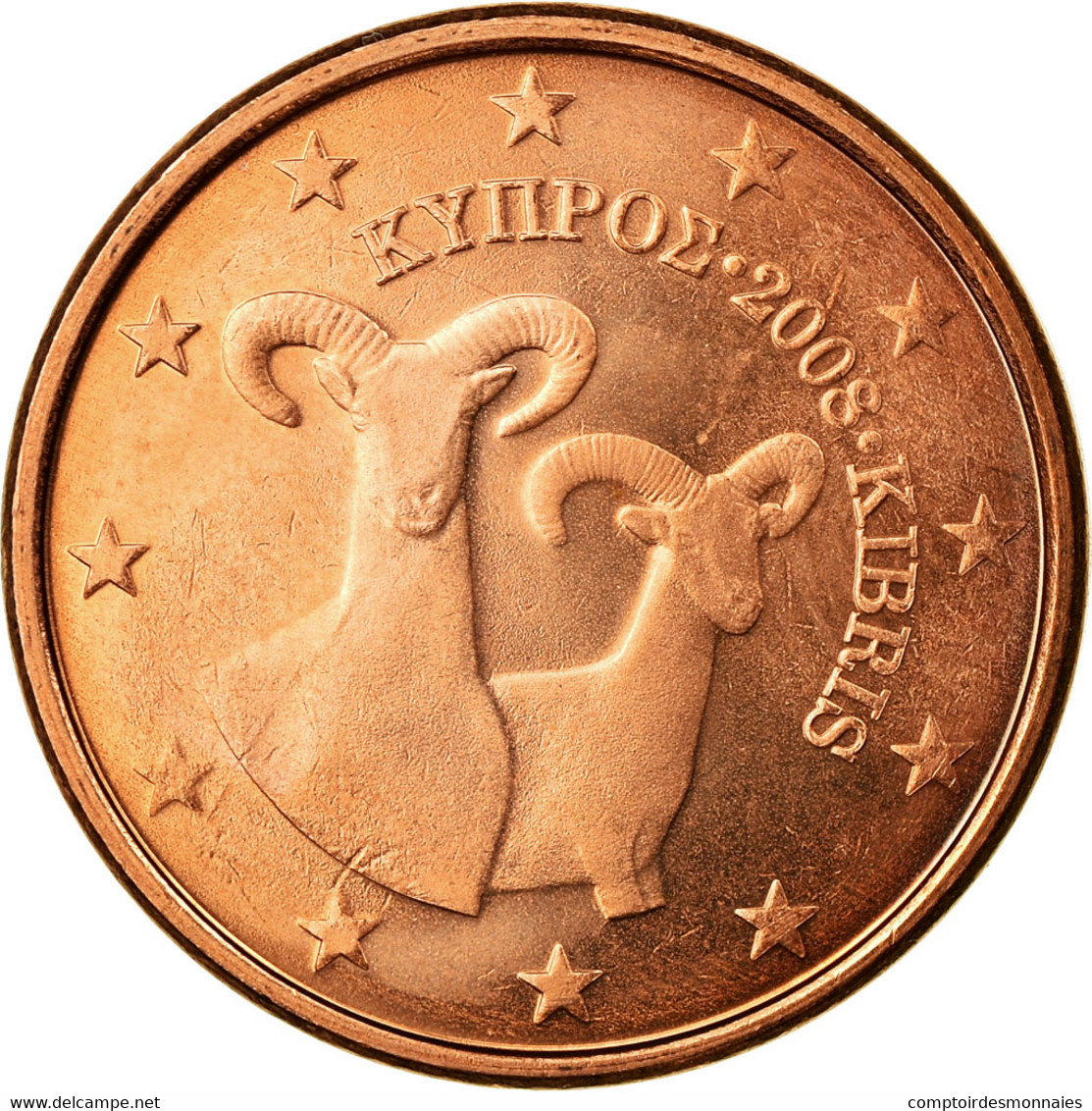 Chypre, 5 Euro Cent, 2008, SUP, Copper Plated Steel, KM:80 - Chypre