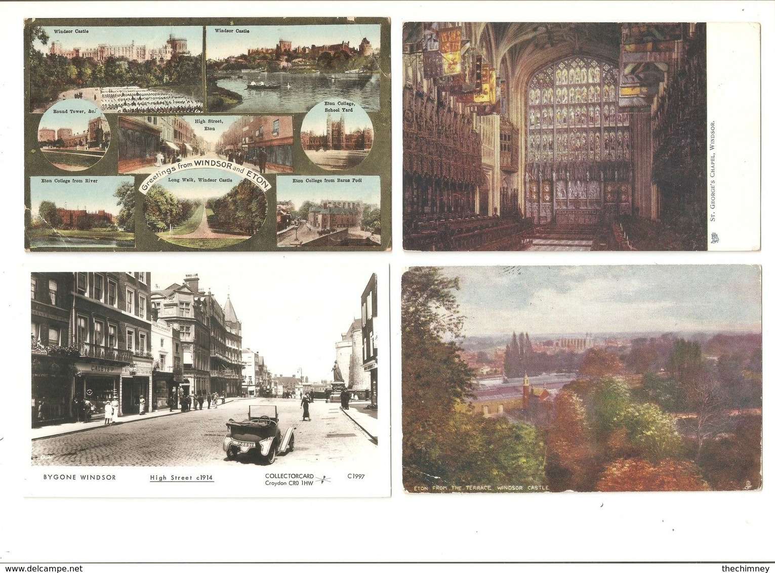 FOUR POSTCARDS OF WINDSOR BERKSHIRE ONE IS A MODERN REPRO - Windsor