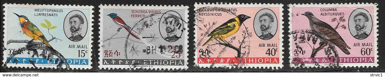 Ethiopia Scott # C98-101 Used Birds, 1966, C100 Has A Small Tear At Bottom Edge - Ethiopia