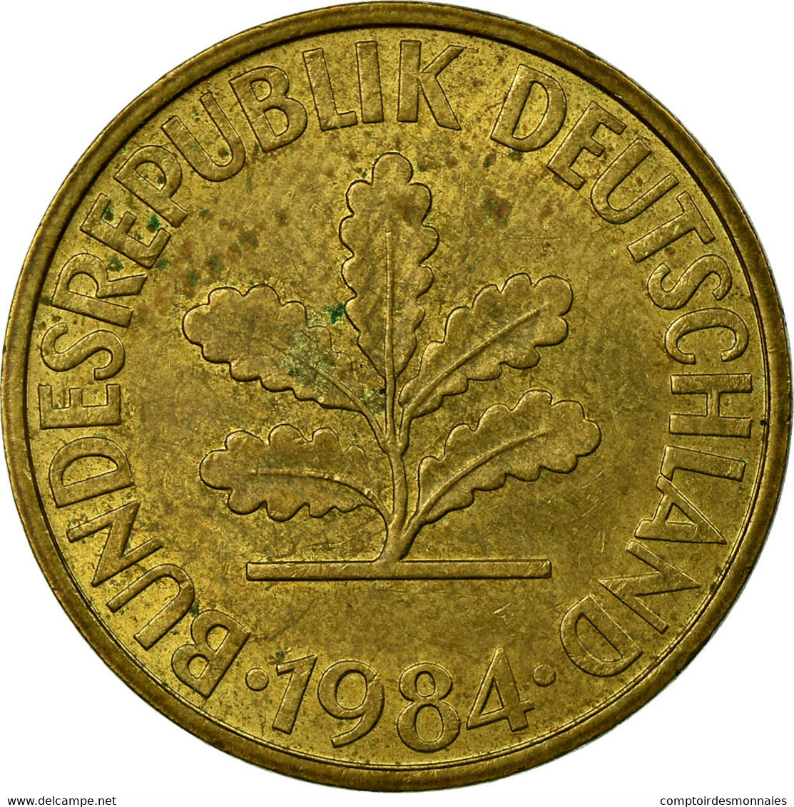 Monnaie, République Fédérale Allemande, 10 Pfennig, 1984, Munich, TB+, Brass - 10 Pfennig