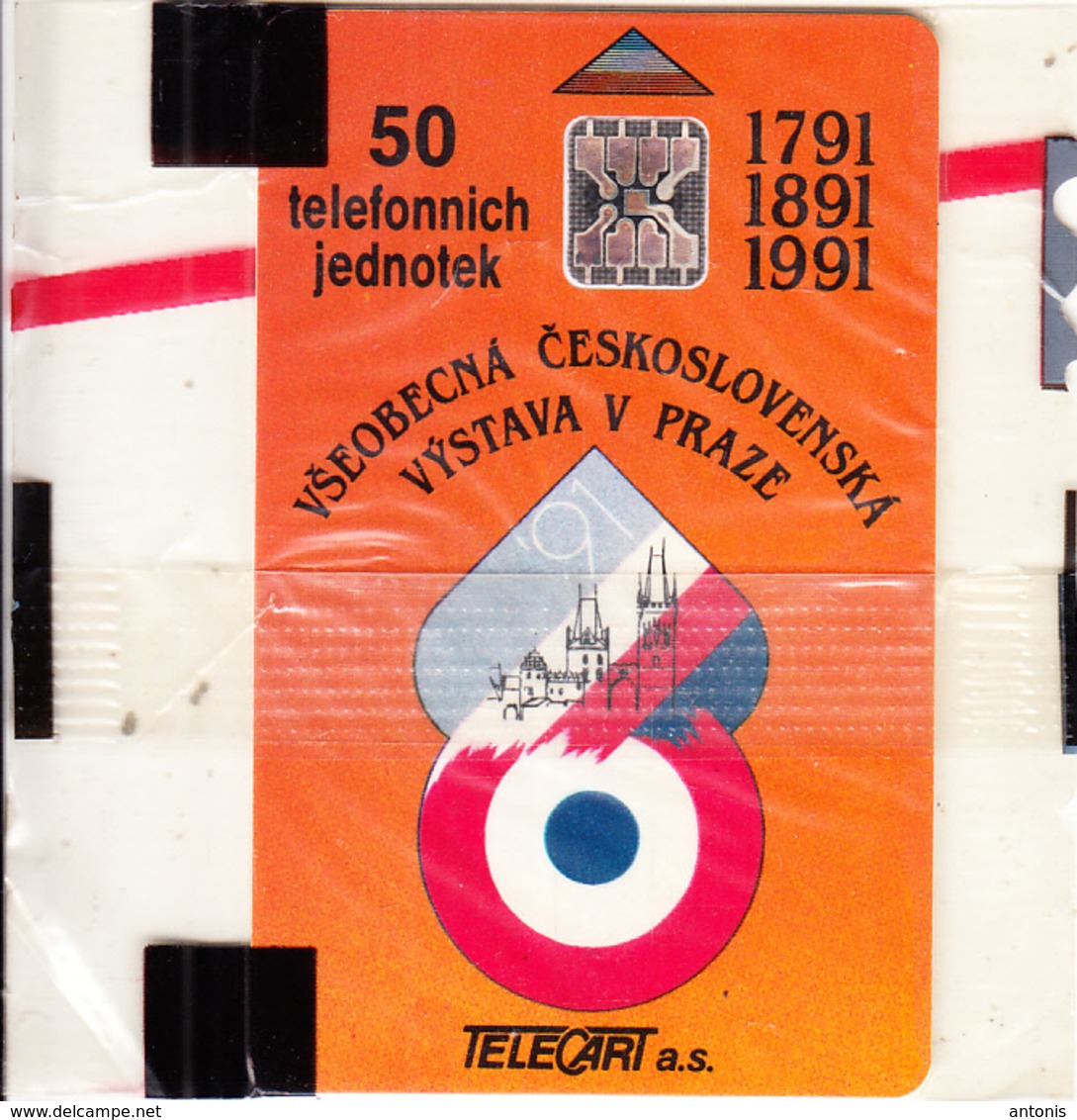 CZECHOSLOVAKIA - Vystava V Praze, Telecart A.s. Second Issue 50 Units, Chip SC5, CN : 33107, Tirage %20000, 11/91, Mint - Czechoslovakia