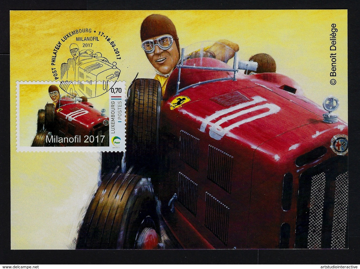 2017 LUSSEMBURGO "MILANOFIL 2017 / TAZIO NUVOLARI / FERRARI" FDC - FDC