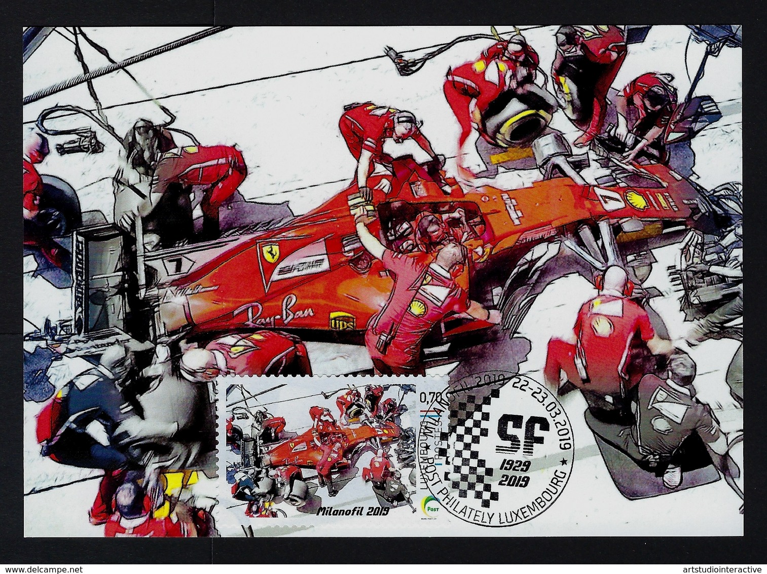 2019 LUSSEMBURGO "MILANOFIL 2019 / 90° ANNIVERSARIO FERRARI" FDC - FDC