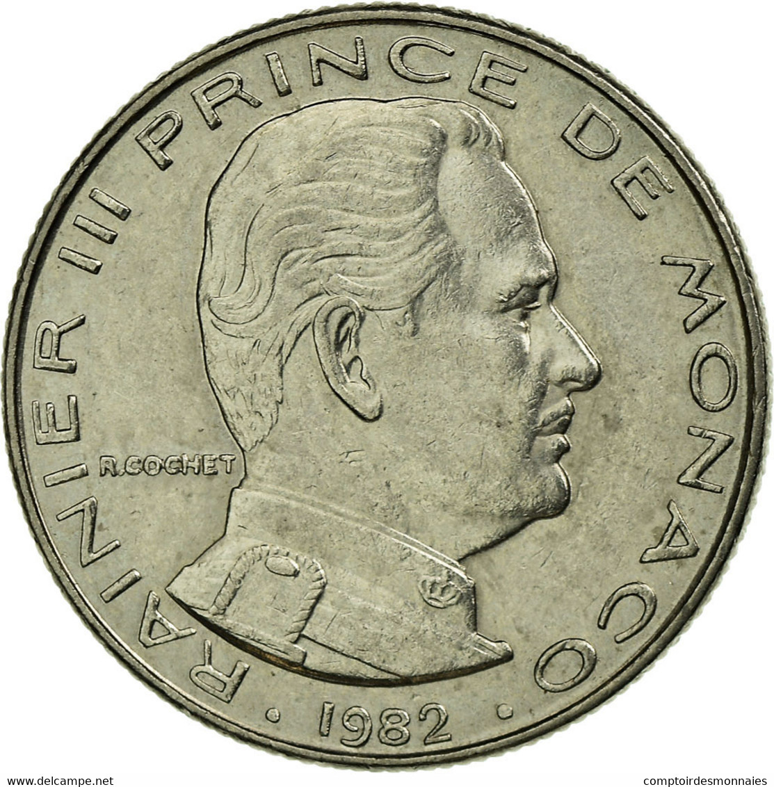 Monnaie, Monaco, Rainier III, 1/2 Franc, 1982, TTB+, Nickel, KM:145 - 1960-2001 Nouveaux Francs