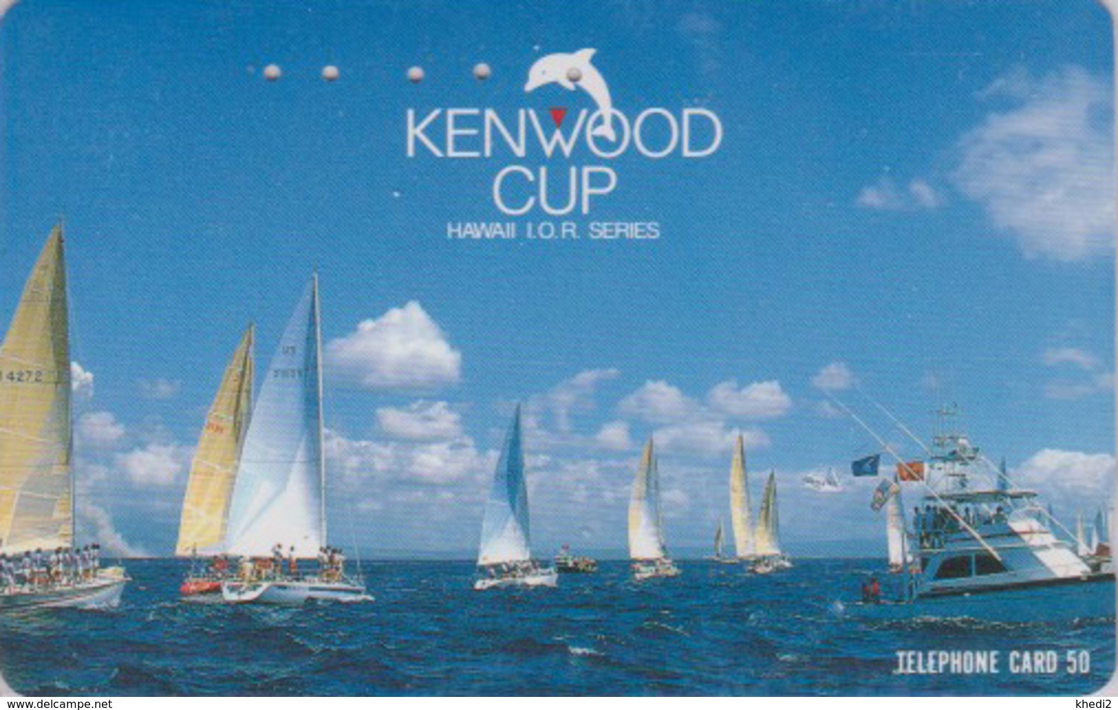Télécarte Japon / 110-011 - HAWAII - KENWOOD CUP - BATEAU VOILIER - Sailing SHIP Japan Sport Phonecard - Site USA 468 - Bateaux