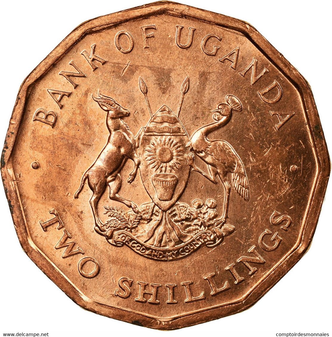 Monnaie, Uganda, 2 Shillings, 1987, TB+, Copper Plated Steel, KM:28 - Ouganda