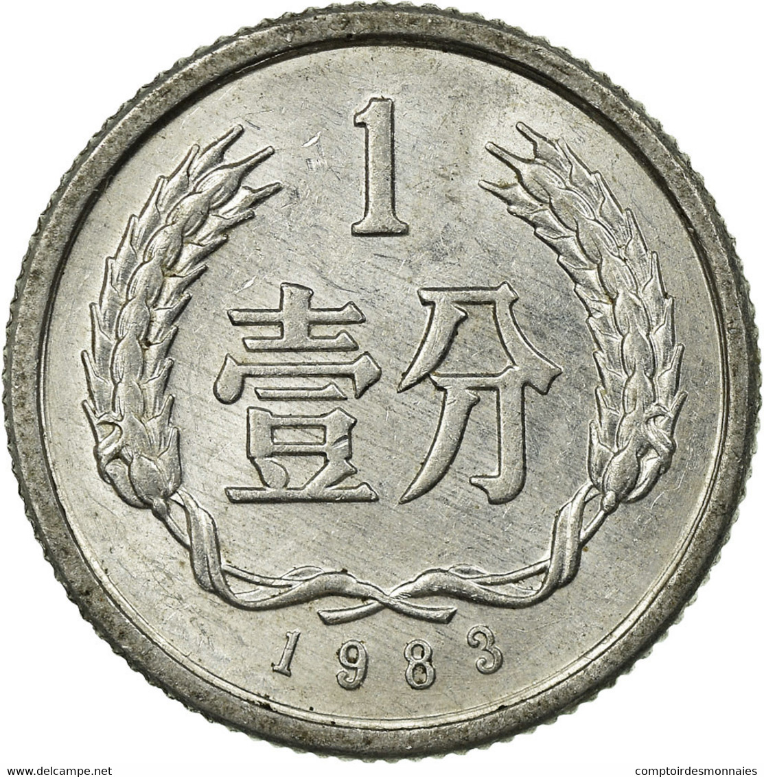 Monnaie, CHINA, PEOPLE'S REPUBLIC, Fen, 1983, TTB, Aluminium, KM:1 - Chine