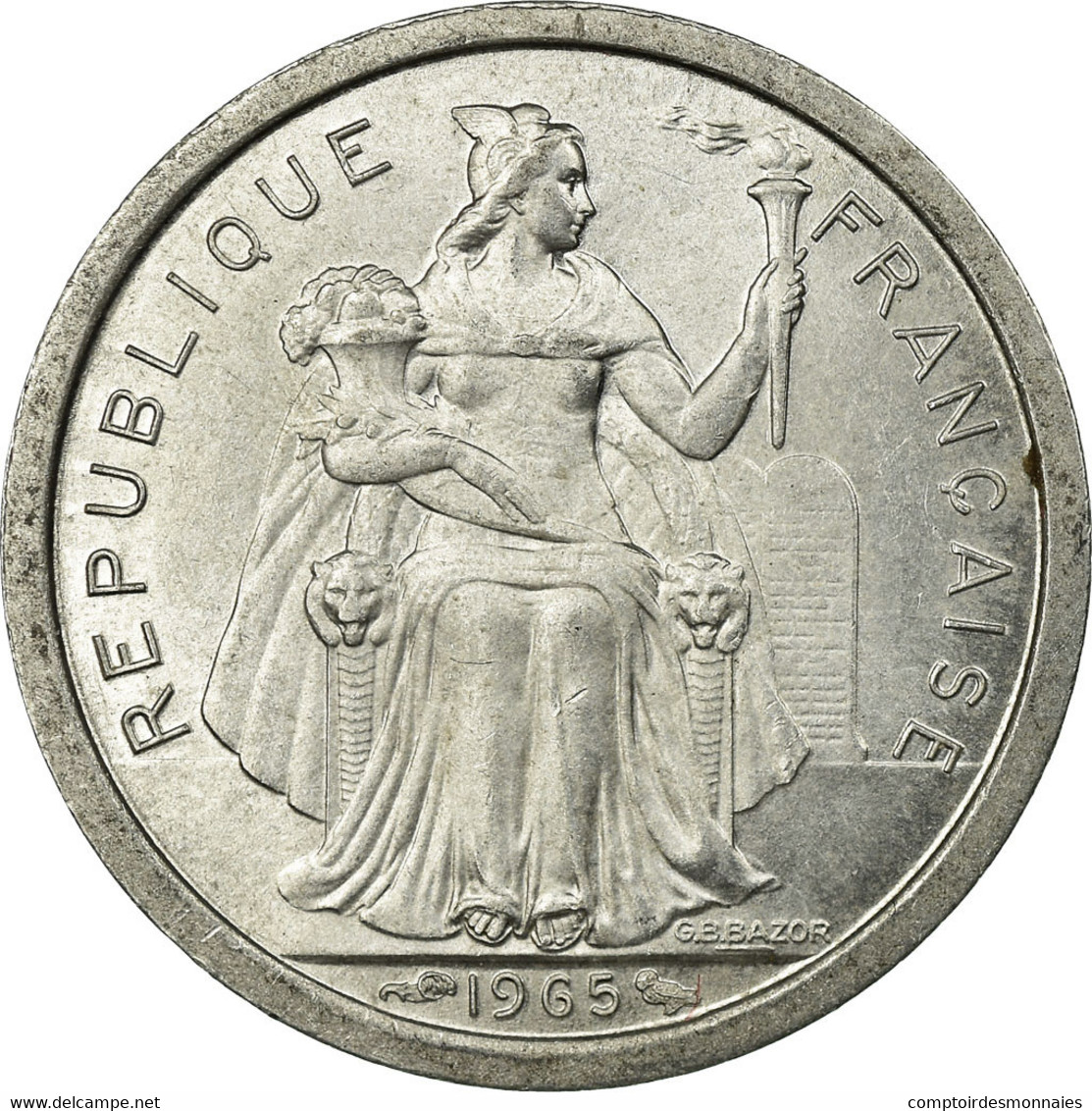 Monnaie, French Polynesia, Franc, 1965, SUP, Aluminium, KM:2 - Polynésie Française