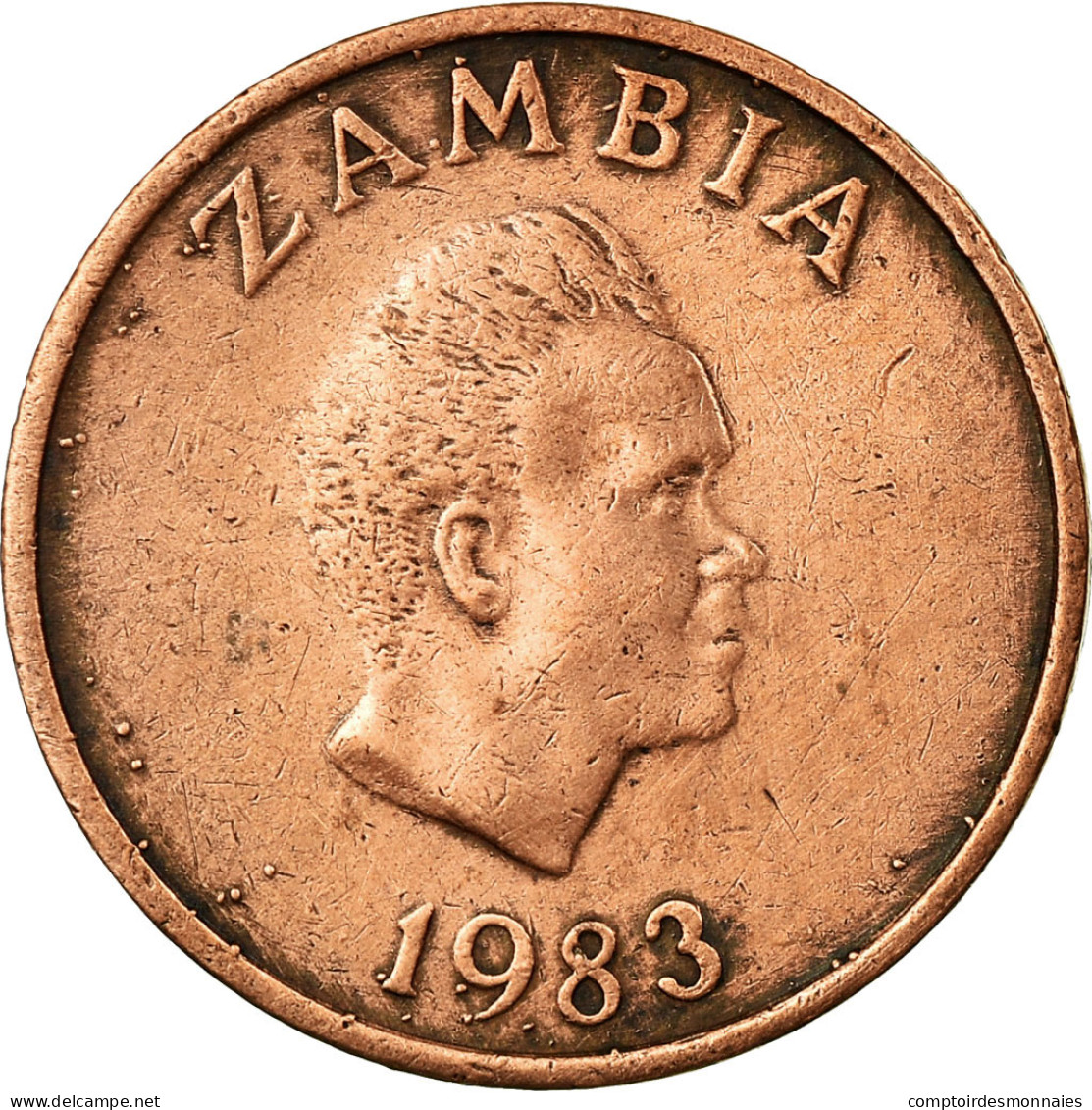 Monnaie, Zambie, Ngwee, 1983, British Royal Mint, TB+, Copper Clad Steel, KM:9a - Zambia