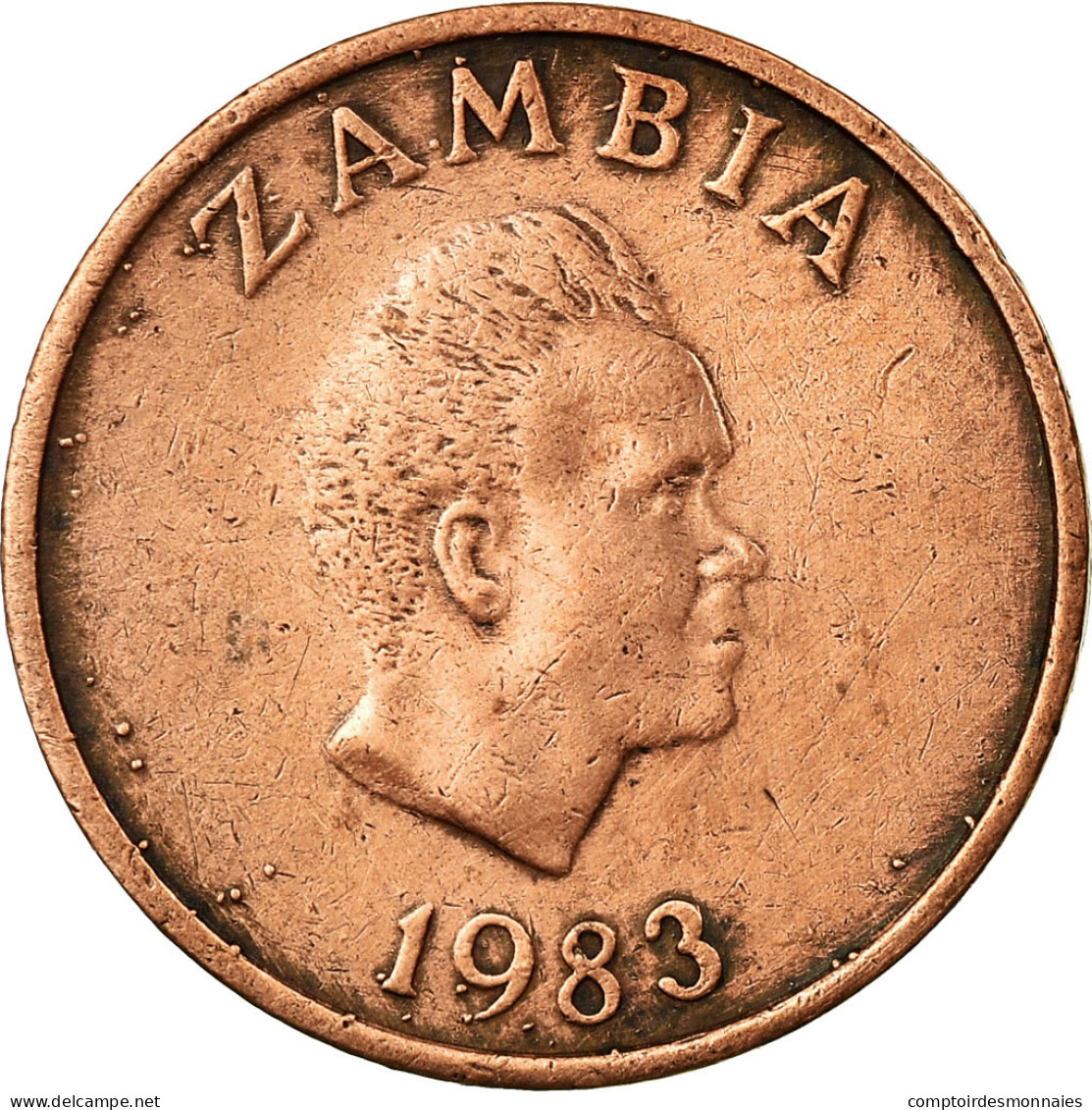 Monnaie, Zambie, Ngwee, 1983, British Royal Mint, TB+, Copper Clad Steel, KM:9a - Sambia