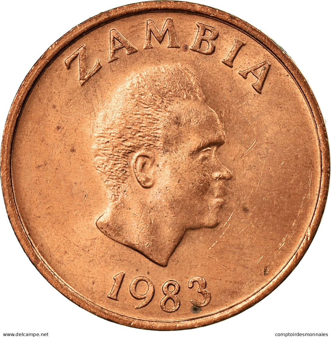 Monnaie, Zambie, Ngwee, 1983, British Royal Mint, TTB, Copper Clad Steel, KM:9a - Zambia