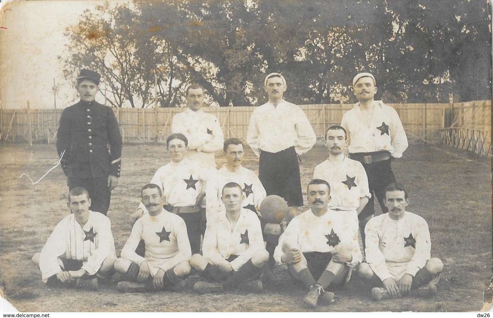 Equipe De Foot-ball Militaire (étoile 112e) à Identifier: Pioupious Champions De La Côte D'Azur 1913 - Fútbol