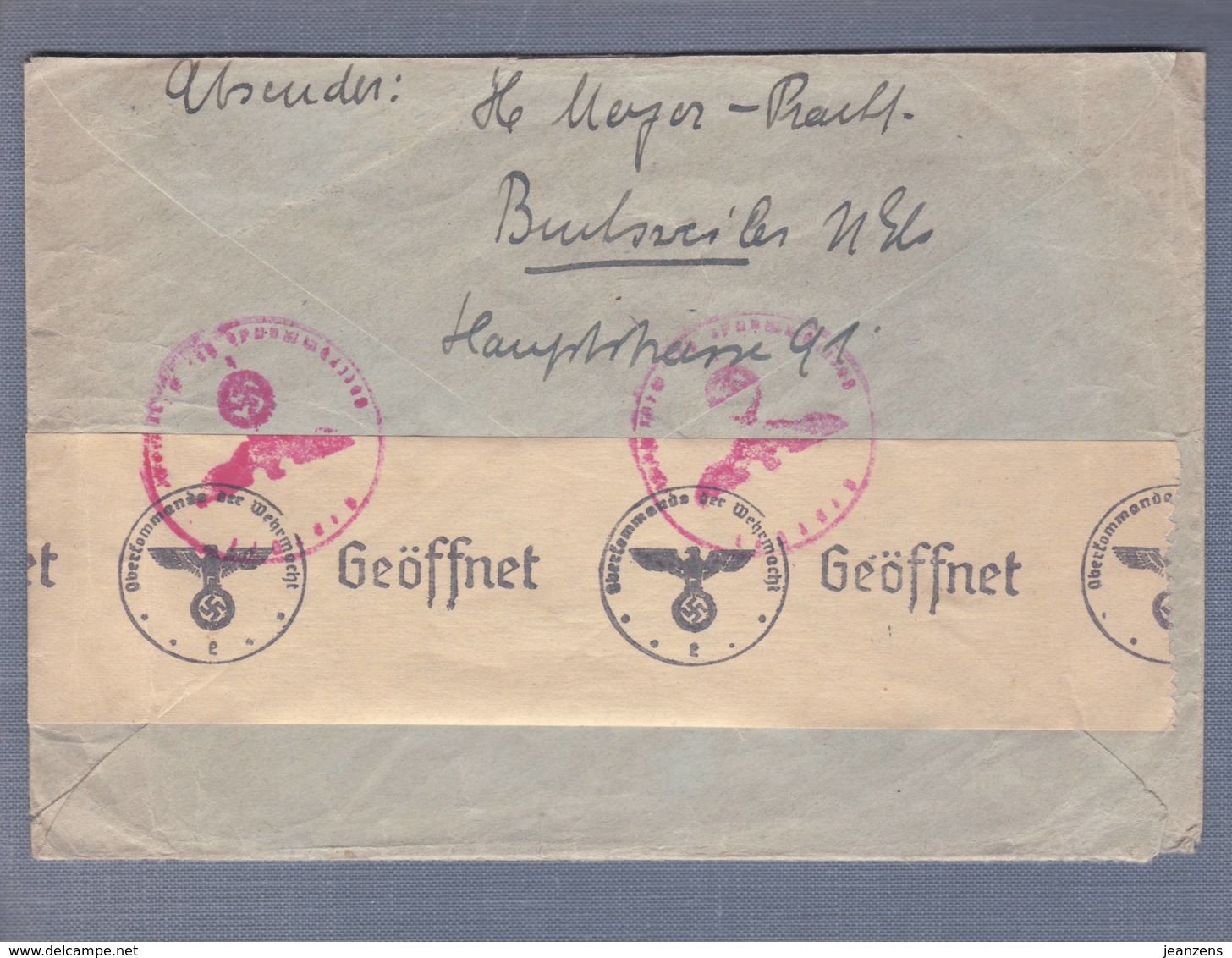 Lettre - Obl. Buchsweiler (Unter Els) 22.08.1942  -> Zürich  -  Censored/Zensur/ Censure  E - Guerre De 1939-45