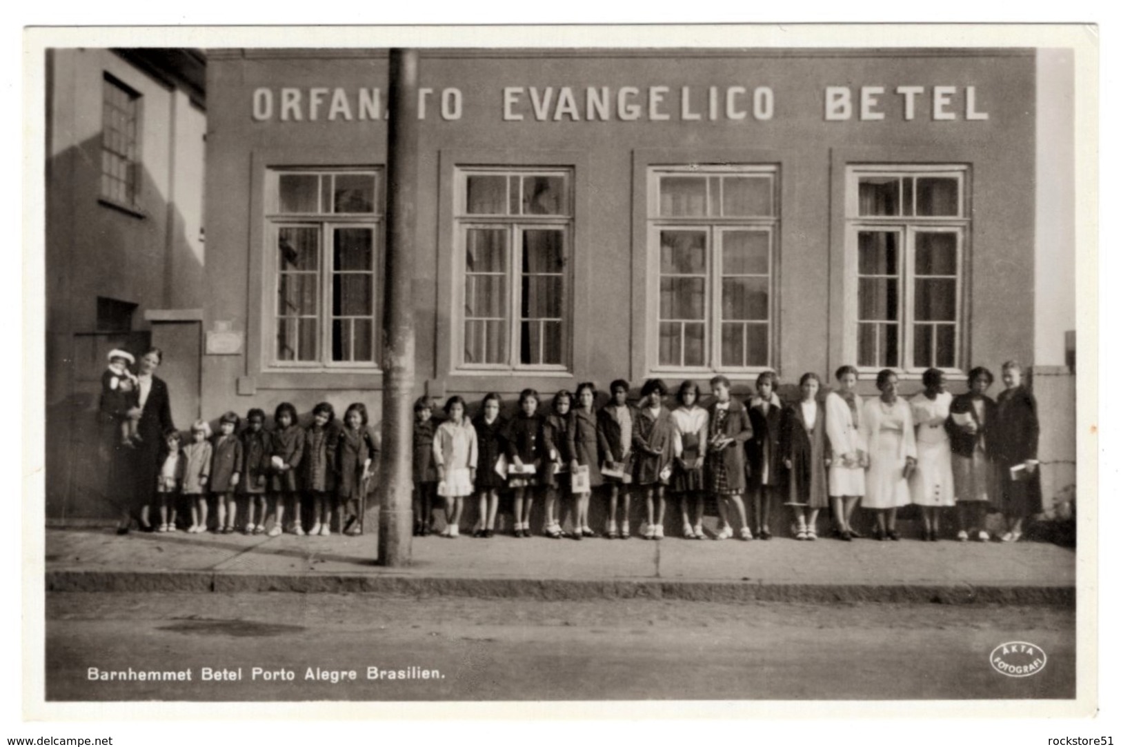 Orfanato Evsangelico Betel Porto Alegre Swedish Missionary Postcard - Porto Alegre