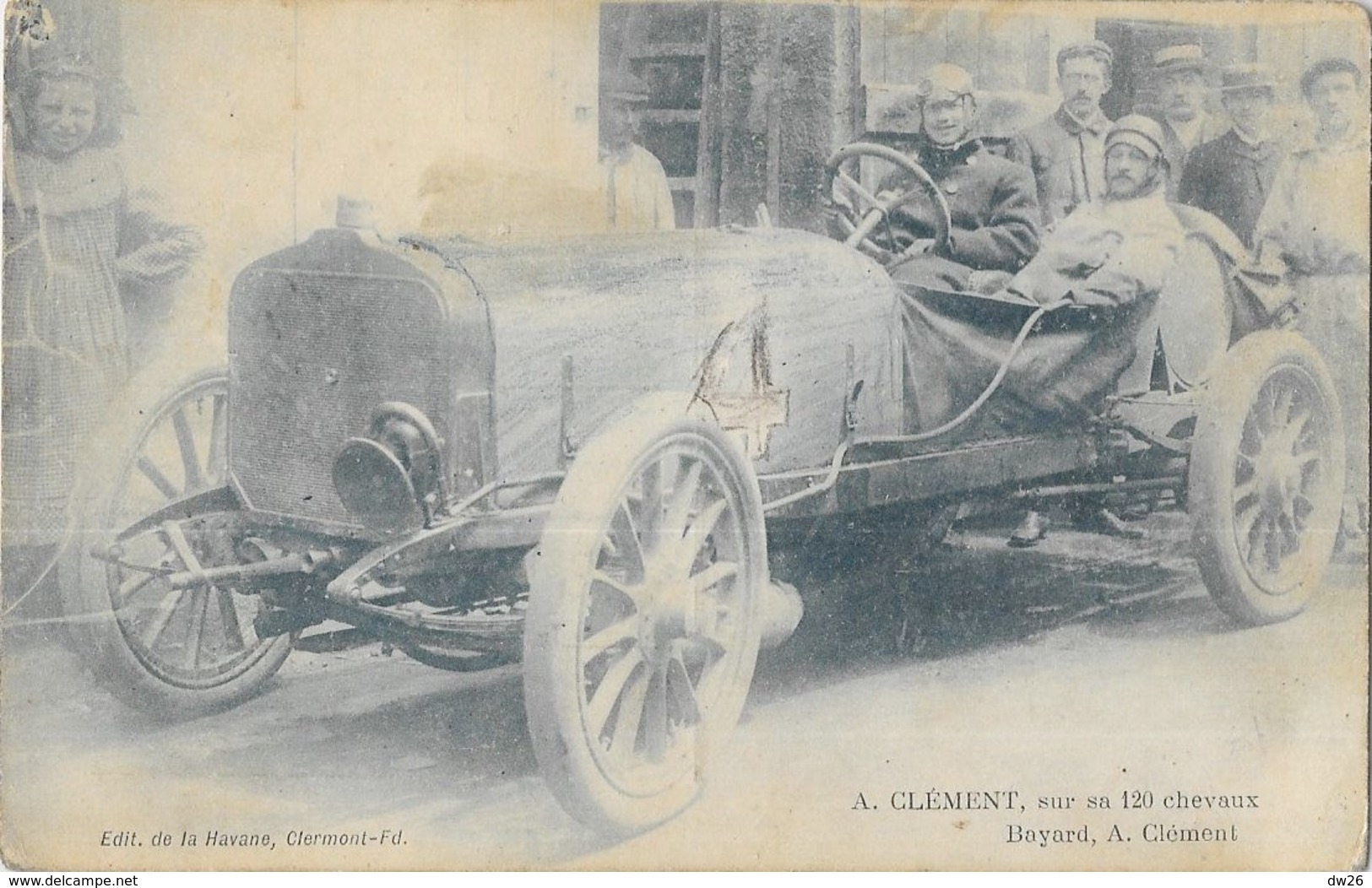 Course Automobile: A. Clément Sur Sa 120 Chevaux Bayard - Edition De La Havane - Carte Non Circulée - Altri & Non Classificati