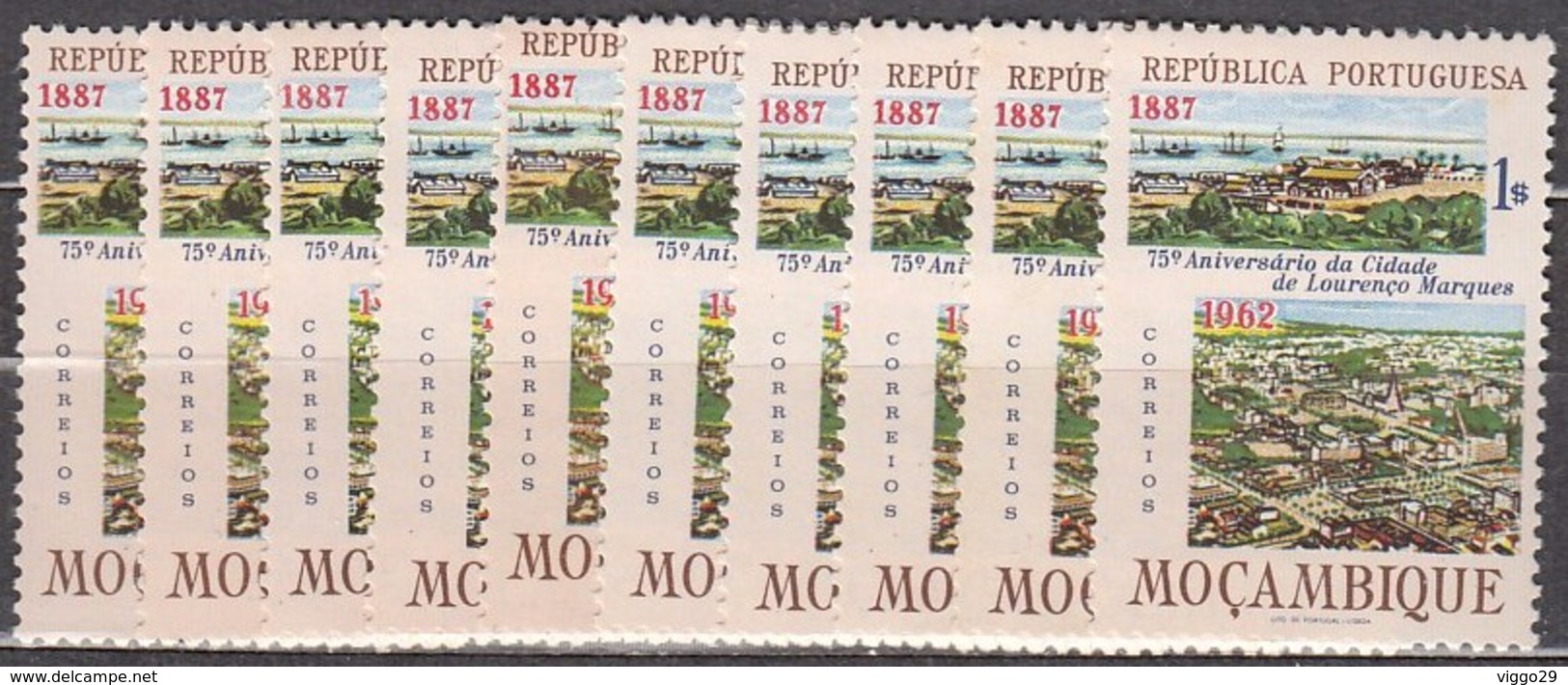 10x Mozambique 1962, 75 Years Lourenco Marques (MNH, **) - Collections (sans Albums)