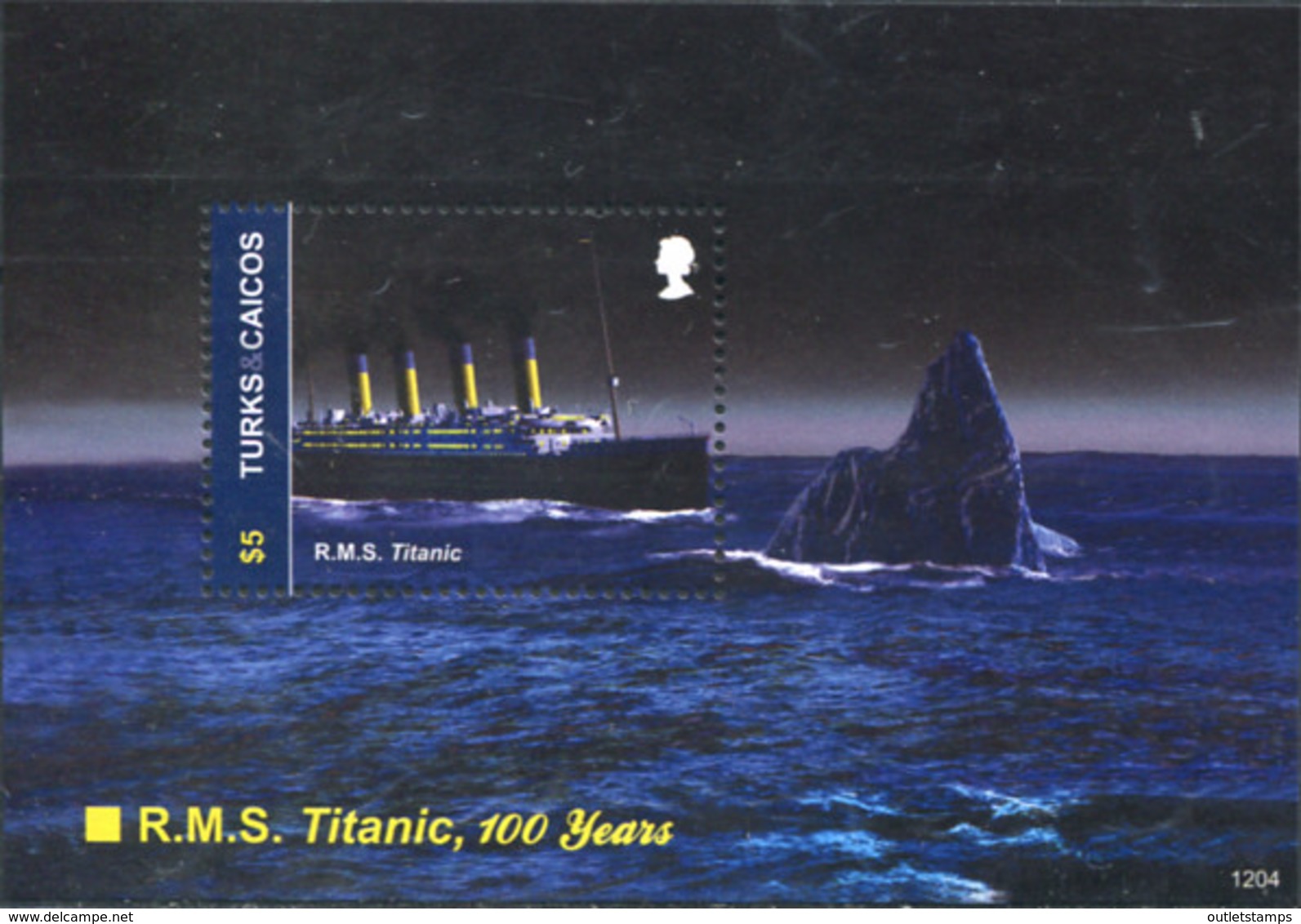 Ref. 318259 * NEW *  - TURKS AND CAICOS Islands . 2012. RL TITANIC - Turcas Y Caicos