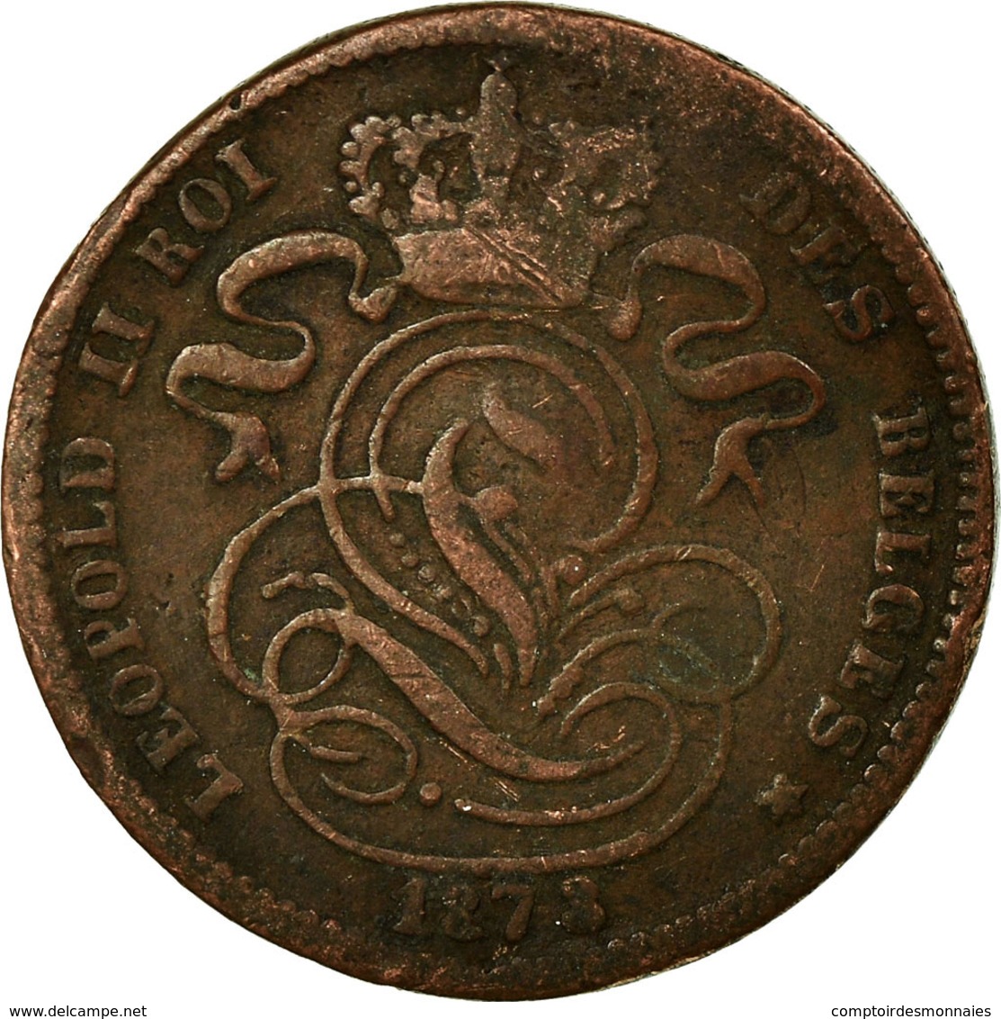Monnaie, Belgique, Leopold II, Centime, 1873, TB, Cuivre, KM:33.1 - 1 Centime