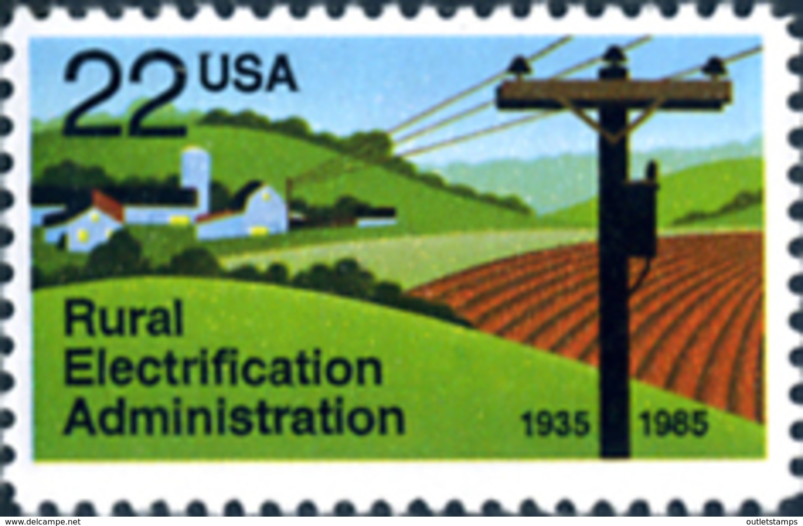 Ref. 244501 * NEW *  - UNITED STATES . 1985. ADMINISTRATION FOR RURAL ELCTRIFICATION 50th ANNIVERSARY. 50 ANIVERSARIO DE - Unused Stamps