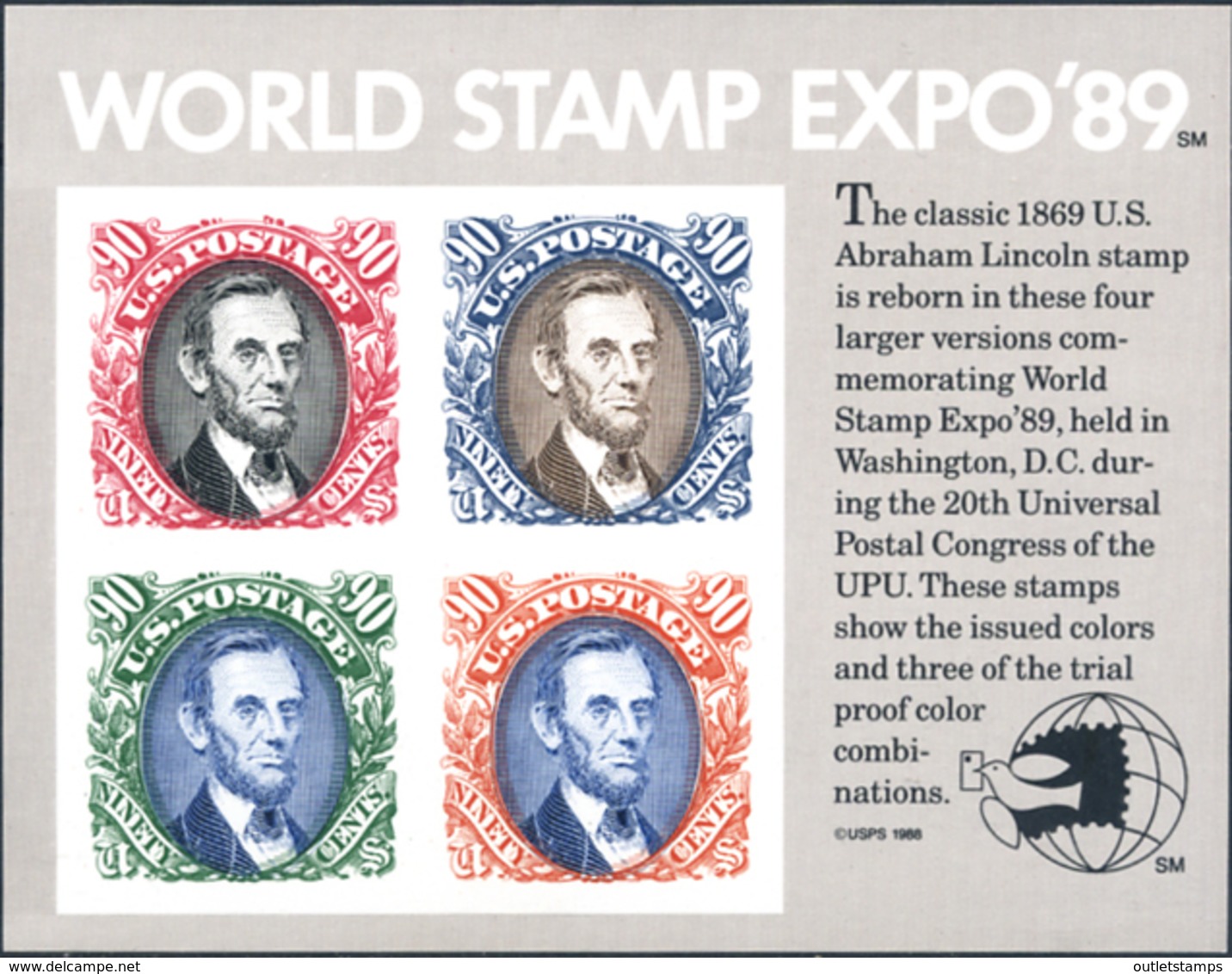 Ref. 248066 * NEW *  - UNITED STATES . 1989. WORLD STAMP EXPO 89. WORLD STAMP EXPO 89 - Nuevos