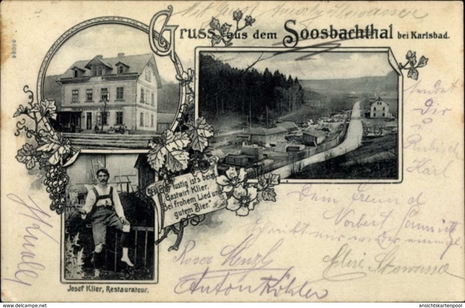 Cp Karlovy Vary Karlsbad Stadt, Soosbachthal, Rücks Gasthaus - Tchéquie