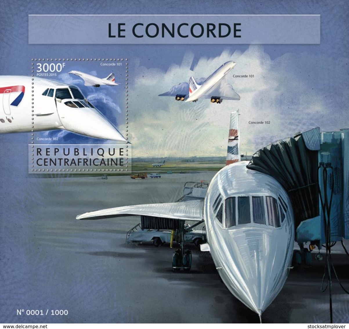 Central Africa 2015  Concorde ,airplane - Centrafricaine (République)