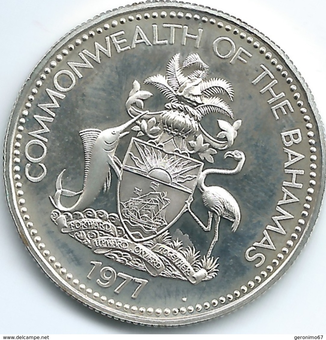 Bahamas - Elizabeth II - 50 Cents - 1977 (KM64a) - Bahamas