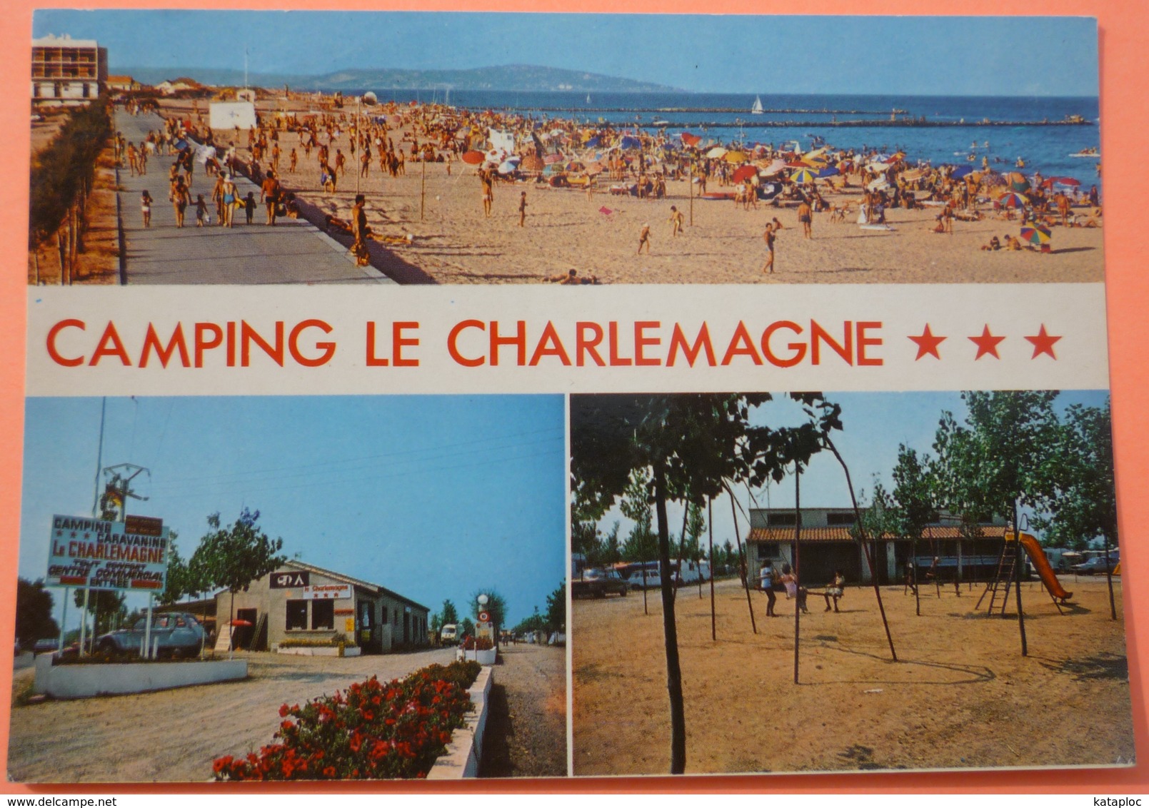 CARTE MARSEILLAN PLAGE - 34 - CAMPING LE CHARLEMAGNE - SCAN RECTO/VERSO - 3 - Marseillan