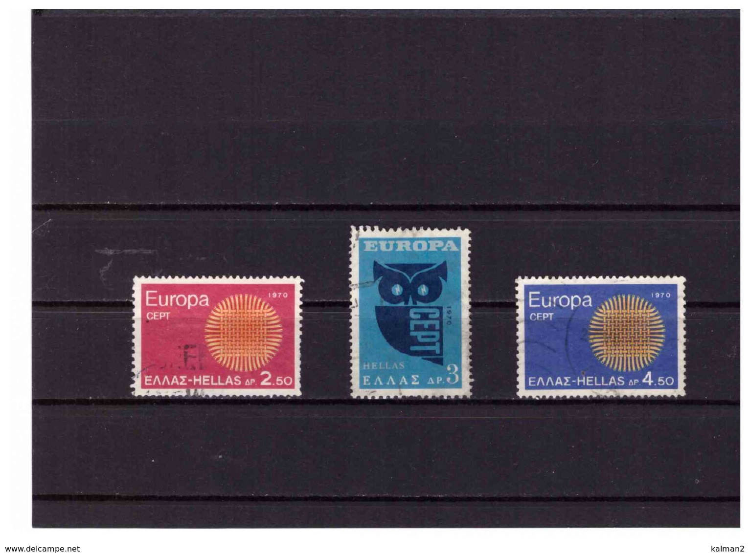 XX2118  -   GRECIA   -  EUROPA  '70   - CAT. UNIFICATO 1020/22   -  SERIE COMPLETA USATA - Usados