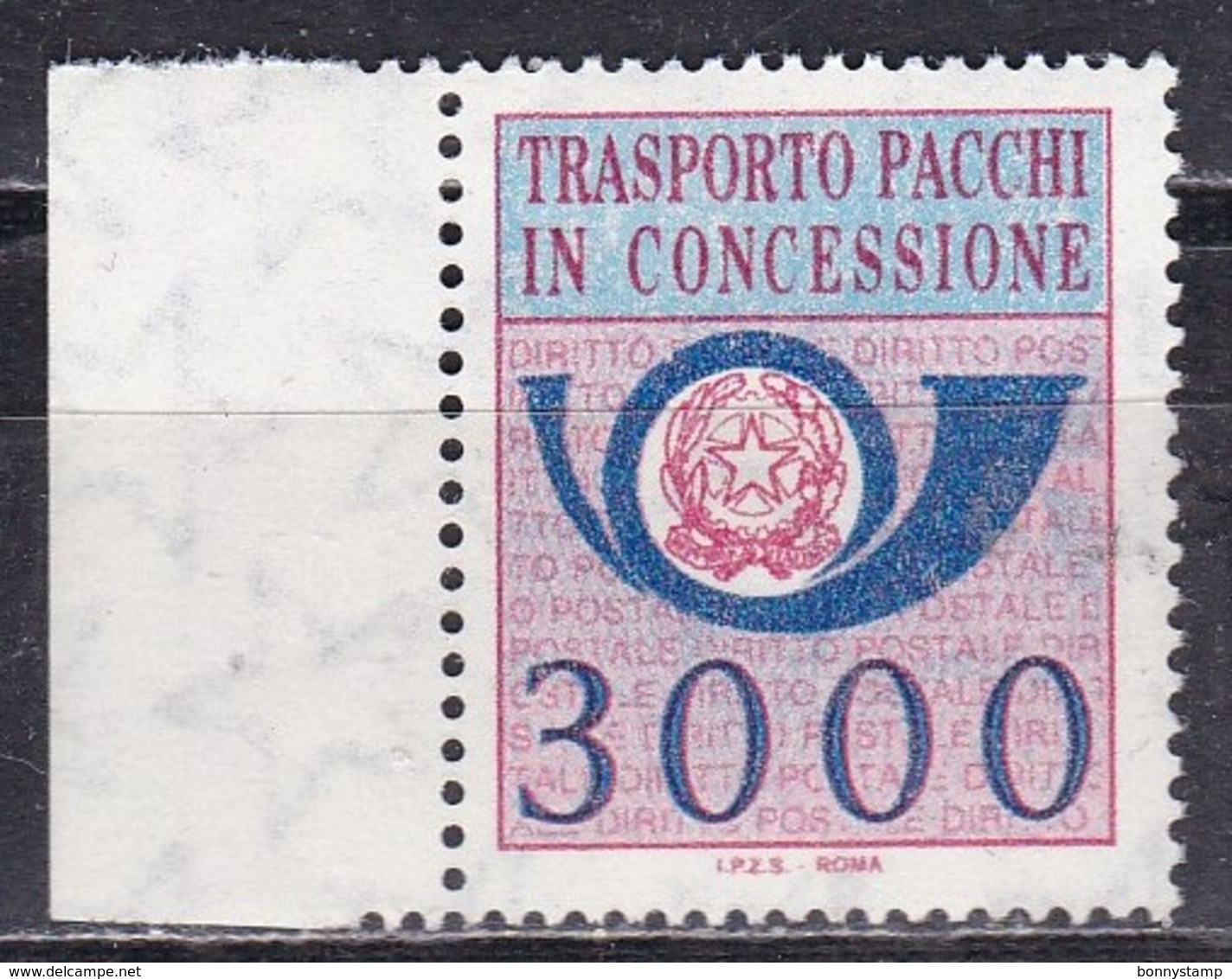 Repubblica Italiana, 1976 - 3000 Lire Pacchi In Concessione, Fil. Stelle - Nr.22 MNH** - 1971-80:  Nuevos