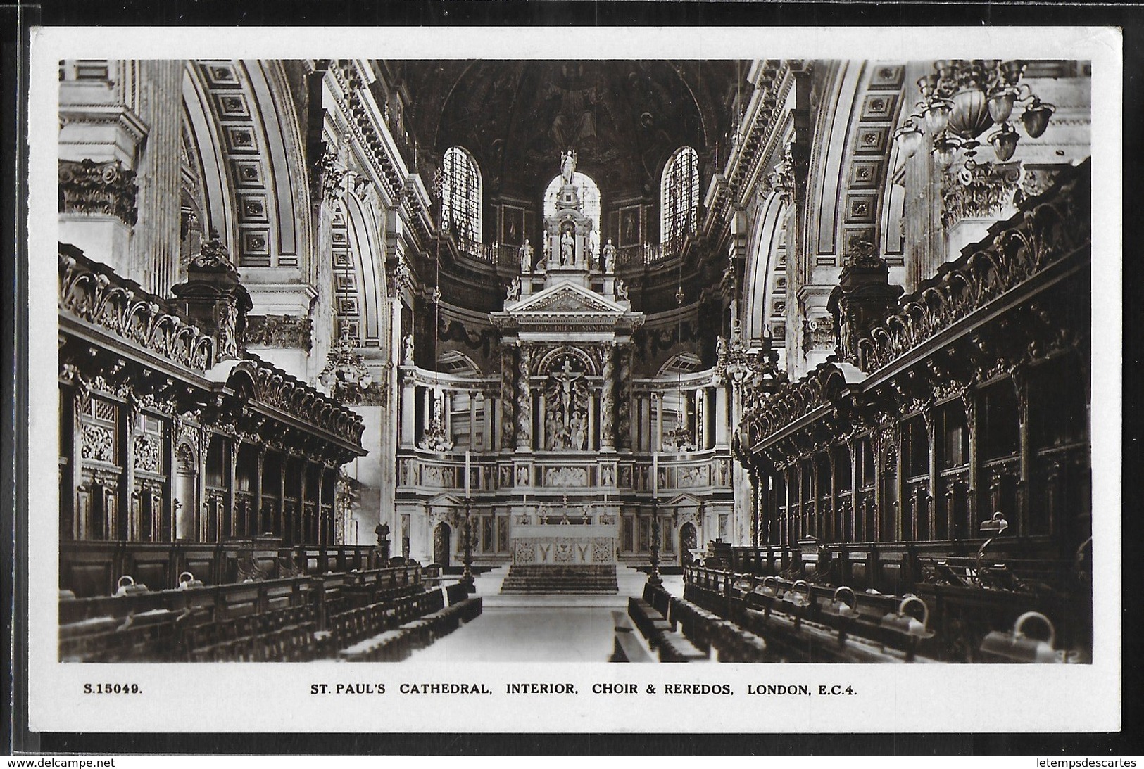 CARTE PHOTO ANGLETERRE - London, St. Pauls Cathedral - Interior - Choir And Reredos - St. Paul's Cathedral