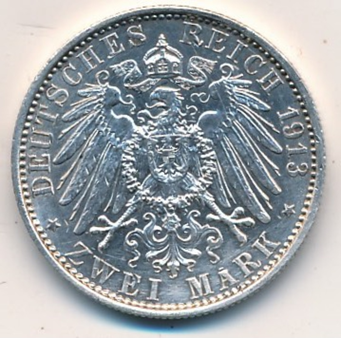 I105-19 - Monnaie Argent ALLEMAGNE - 2 Mark - Zwei Mark - Deutschs Reich - Kaiser Wilhelm II - 1913 - 2, 3 & 5 Mark Silver