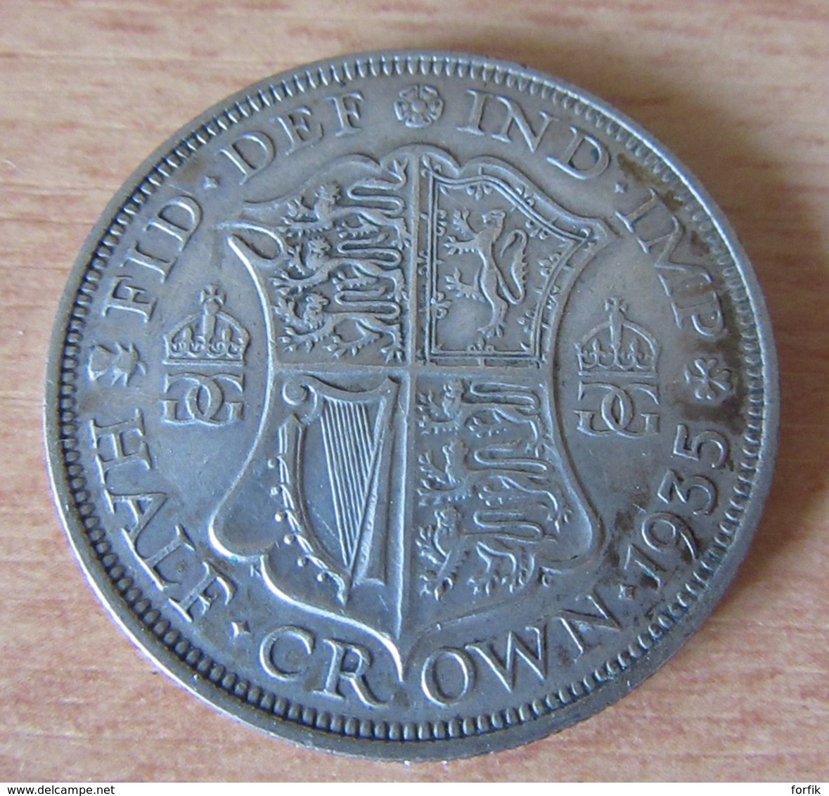 Angleterre - Monnaie Half-Crown 1935 En Argent - TTB - K. 1/2 Crown