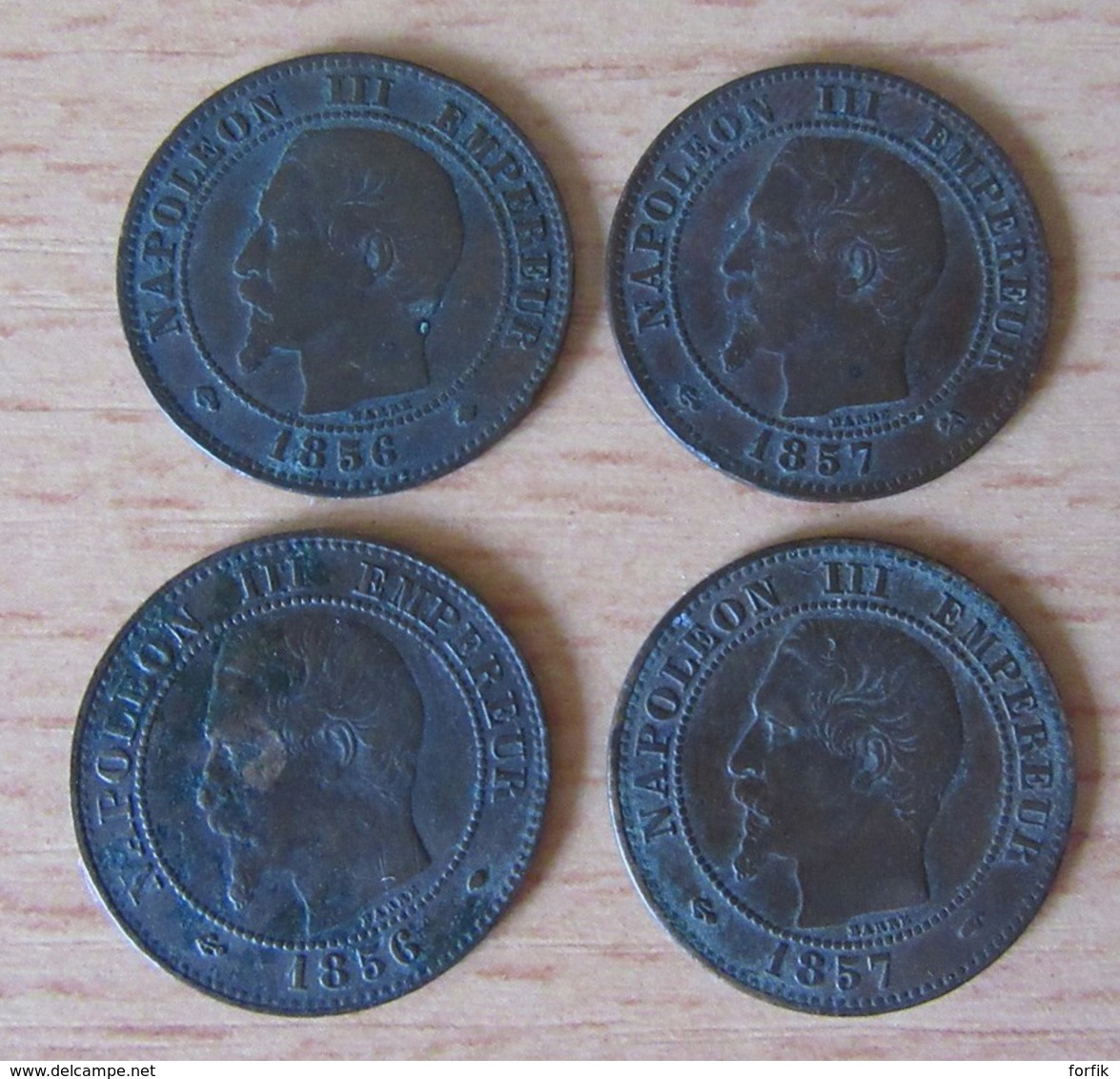 France - Petite collection de 24 monnaies 2 centimes Napoléon III et Cérès 1853 à 1895 - Détails dans la description