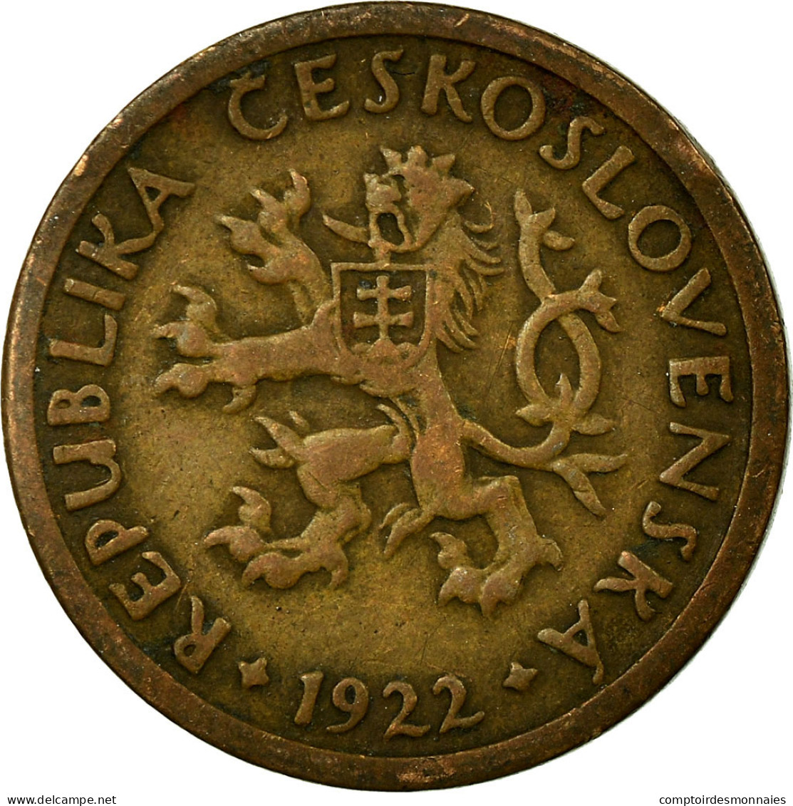 Monnaie, Tchécoslovaquie, 10 Haleru, 1922, TB+, Bronze, KM:3 - Tchécoslovaquie