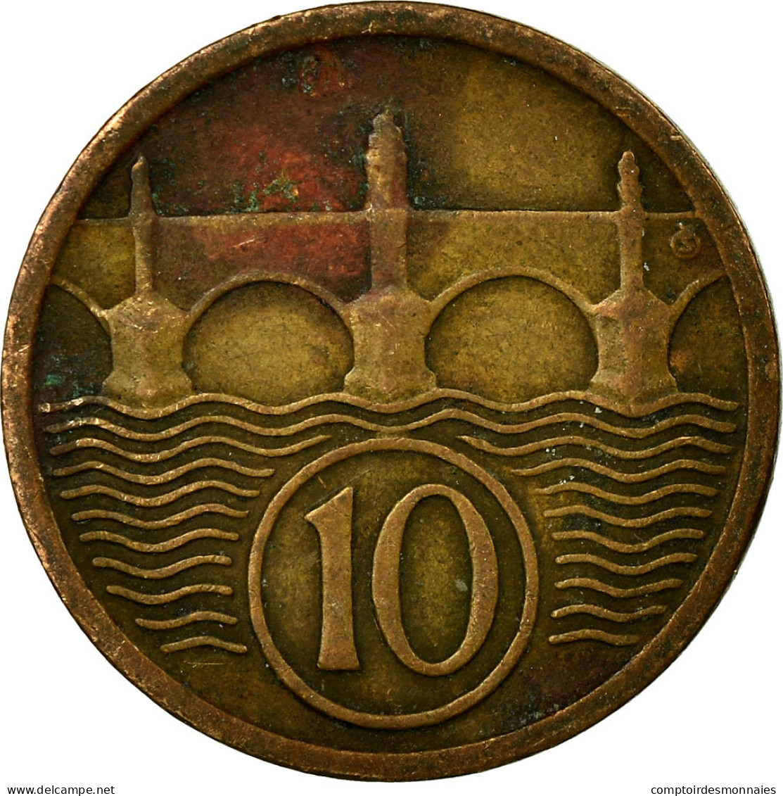 Monnaie, Tchécoslovaquie, 10 Haleru, 1922, TB+, Bronze, KM:3 - Tchécoslovaquie