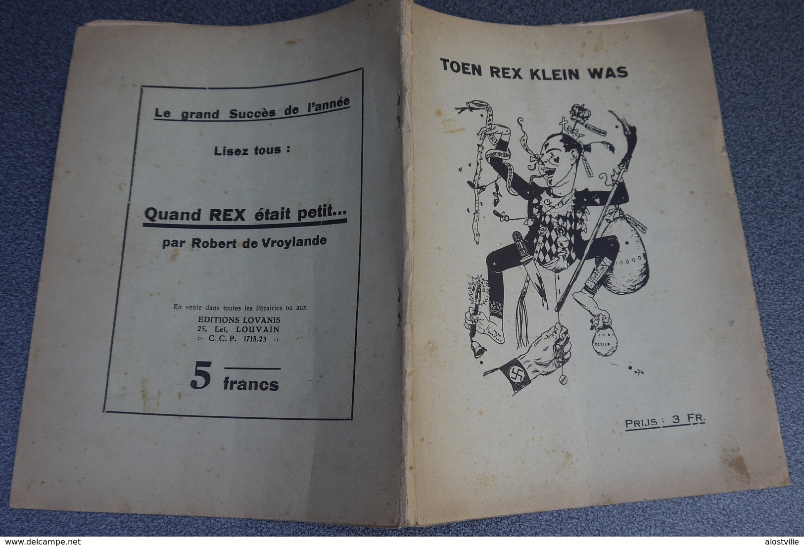 Aalst Rexisme " Toen Rex Klein Was " Firmin Verbrugghen Contra Rex Liberaal Zeer Zeldzame Brochure 1937 Leon Degrelle - Documents Historiques