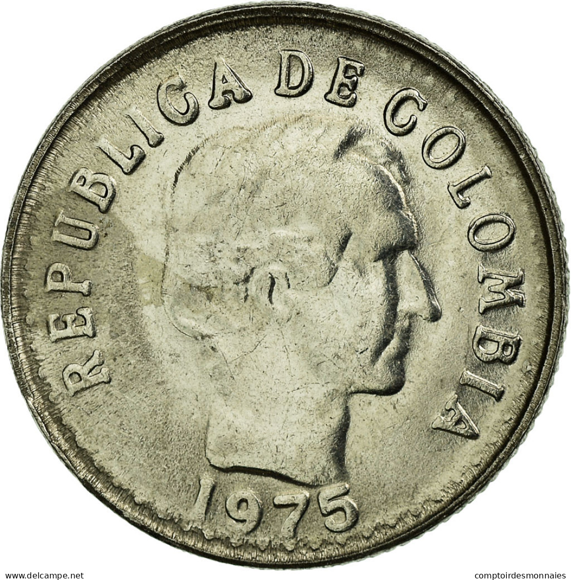 Monnaie, Colombie, 10 Centavos, 1975, TTB, Nickel Clad Steel, KM:253 - Colombia