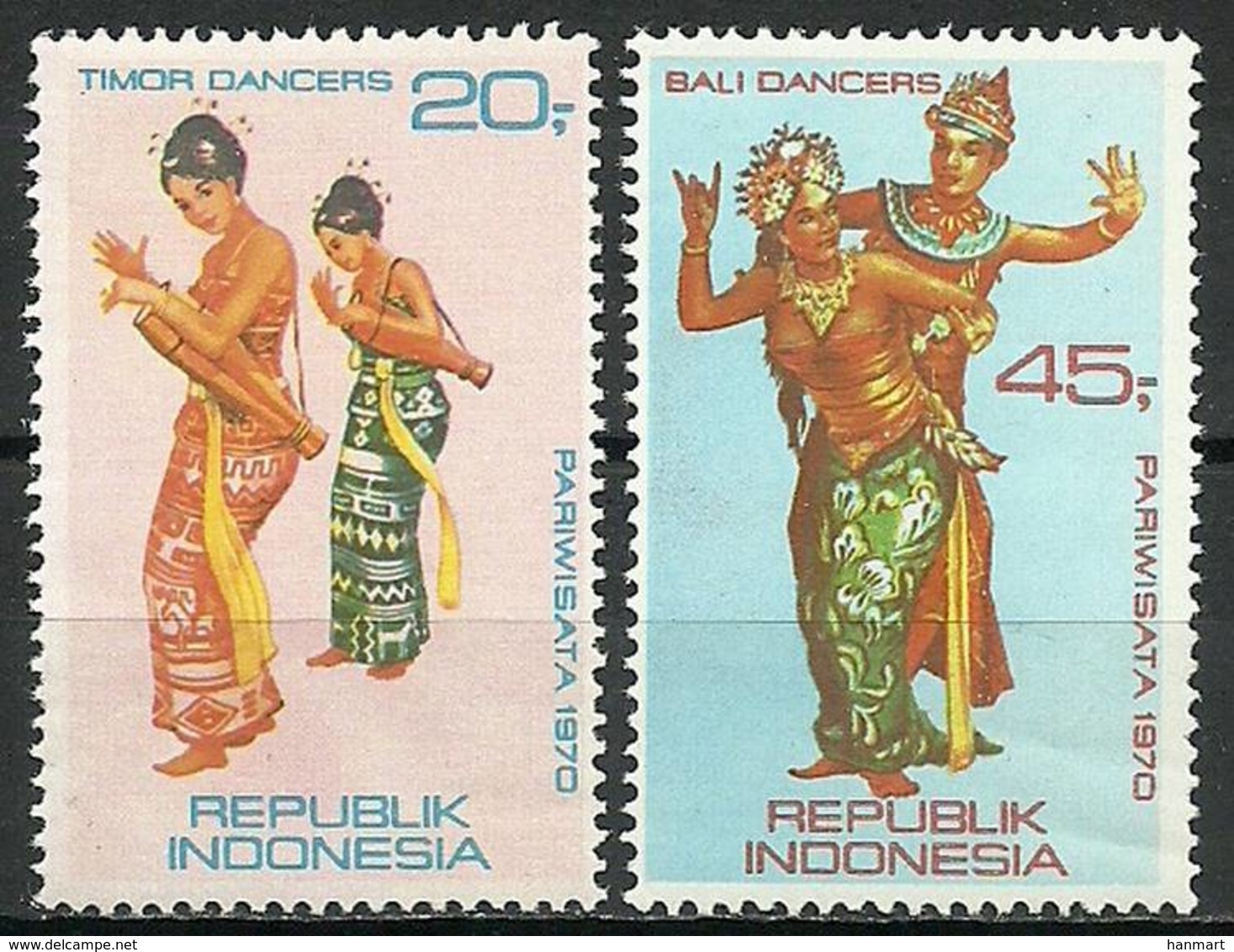 Indonesia 1970 Mi 672-673 MNH ( ZS8 INS672-673dav106B ) - Berühmte Frauen