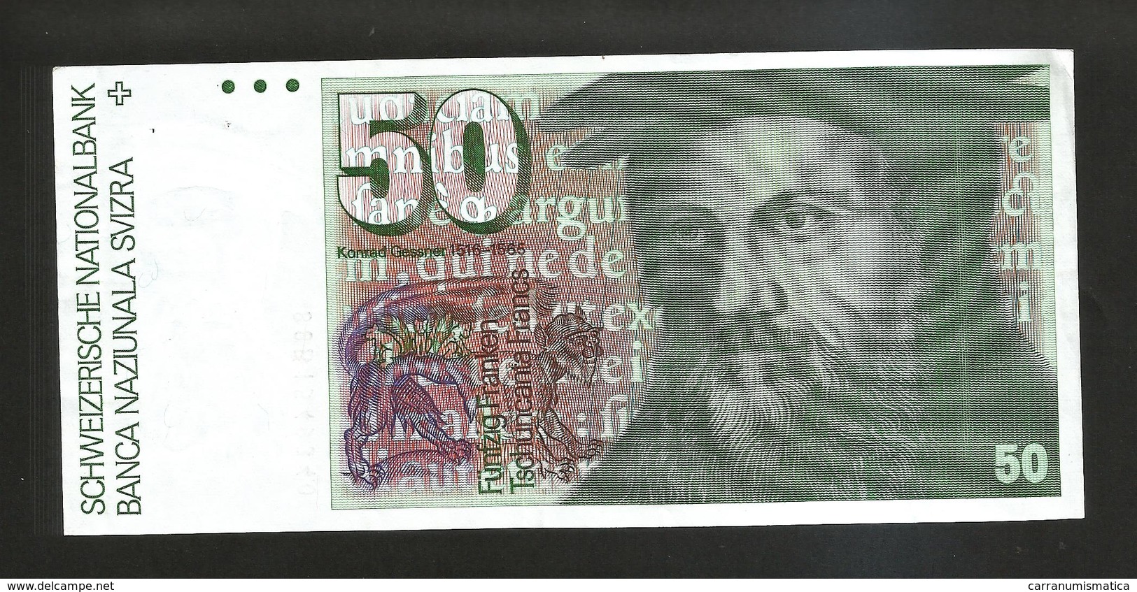 SVIZZERA / SUISSE - NATIONAL BANK - 50 FRANCS / GESSNER - Suisse