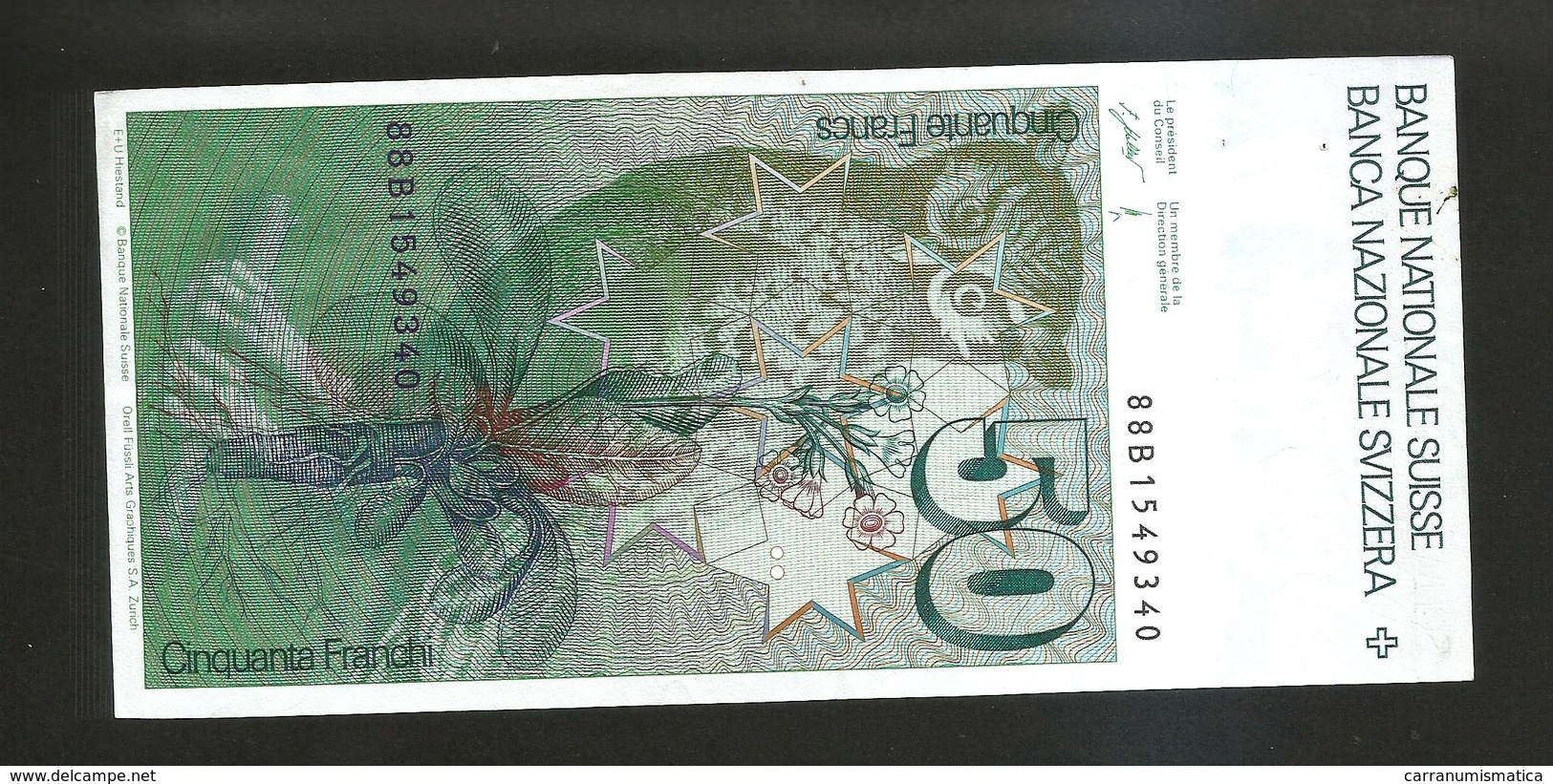 SVIZZERA / SUISSE - NATIONAL BANK - 50 FRANCS / GESSNER - Suisse