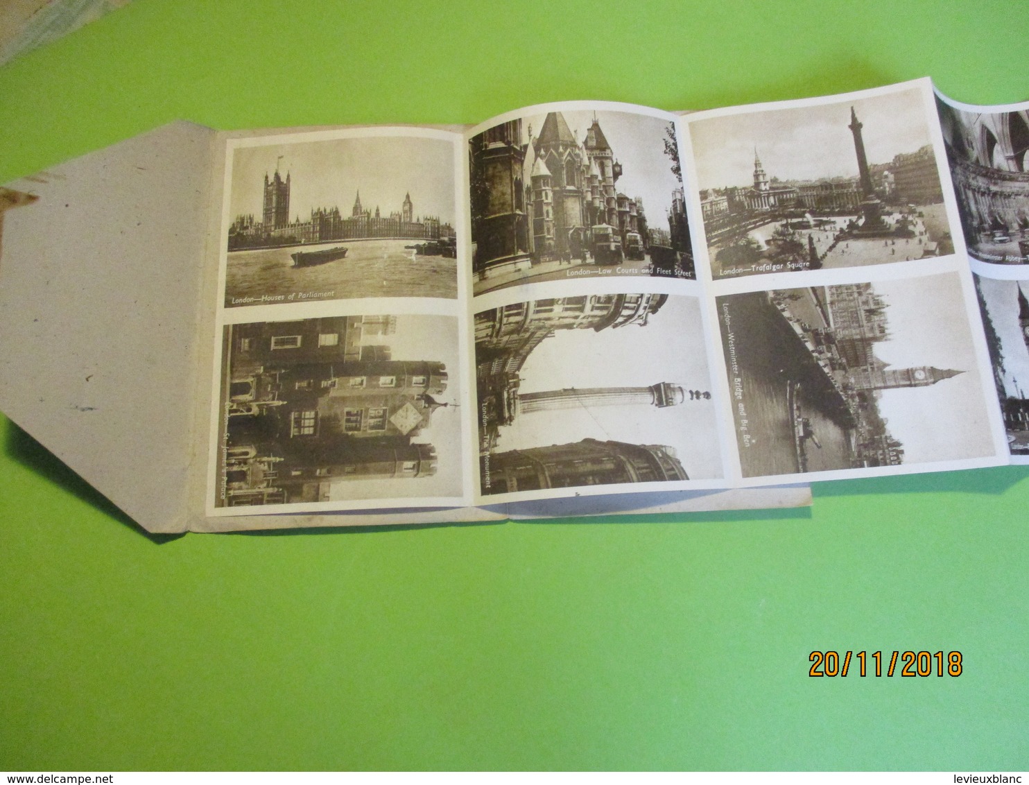 Souvenir Letter Card Of LONDON/Superb Rare Old 12 View Sépia Photogravure Letter-Card-London/ 1946        IMA540 - Houses Of Parliament