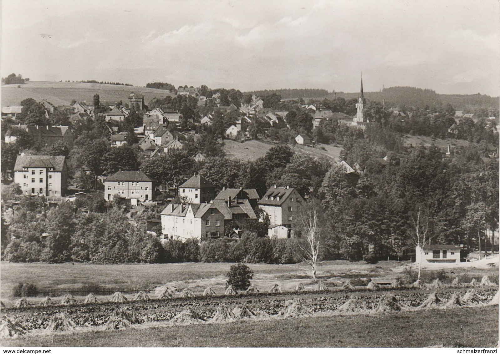 AK Elterlein Gesamtansicht A Scheibenberg Schlettau Annaberg Schwarzbach Grünhain Beierfeld Hermannsdorf Erzgebirge DDR - Elterlein