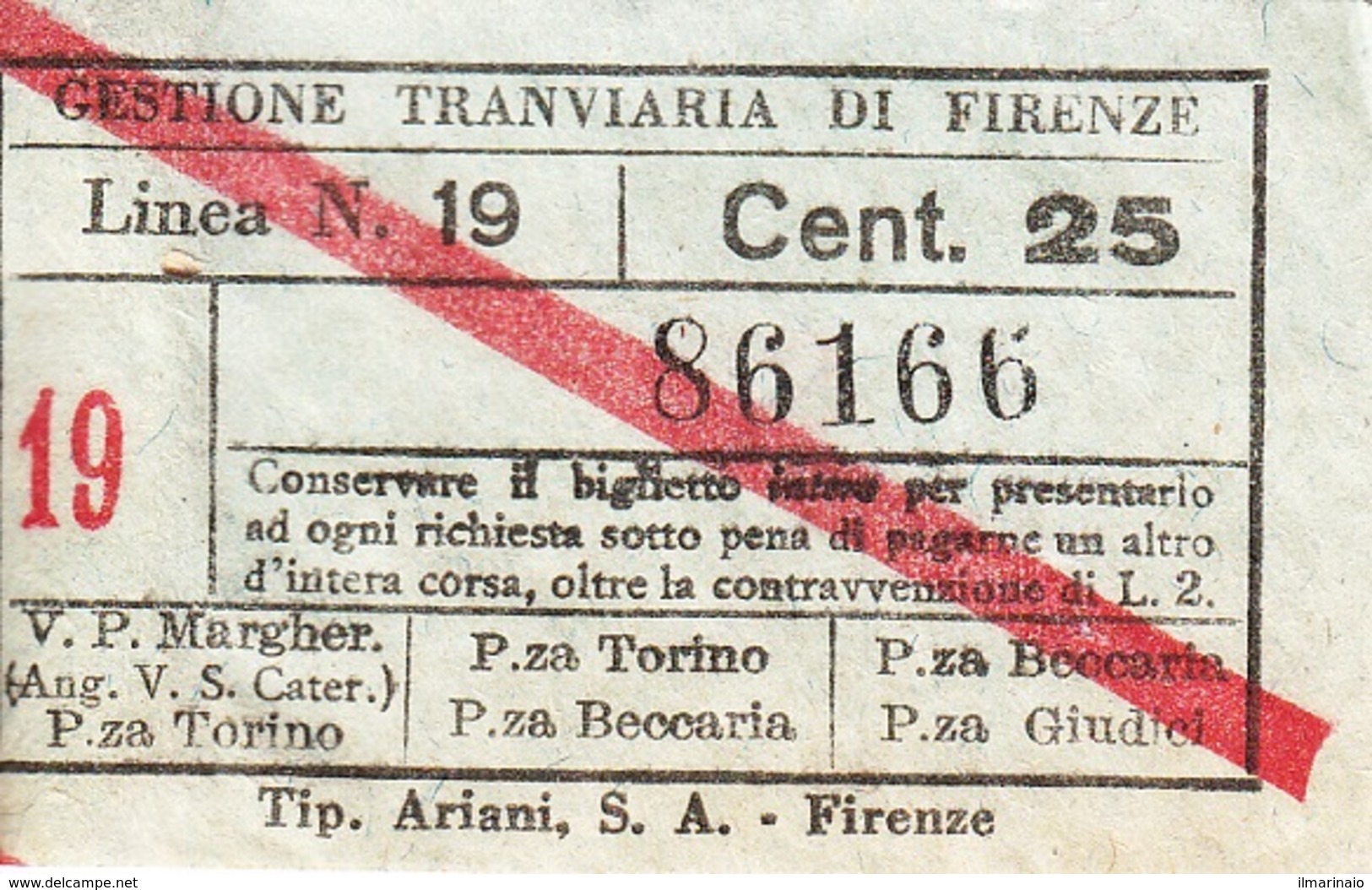 ** GESTIONE TRANVIARIA DI FIRENZE.-** - Europa