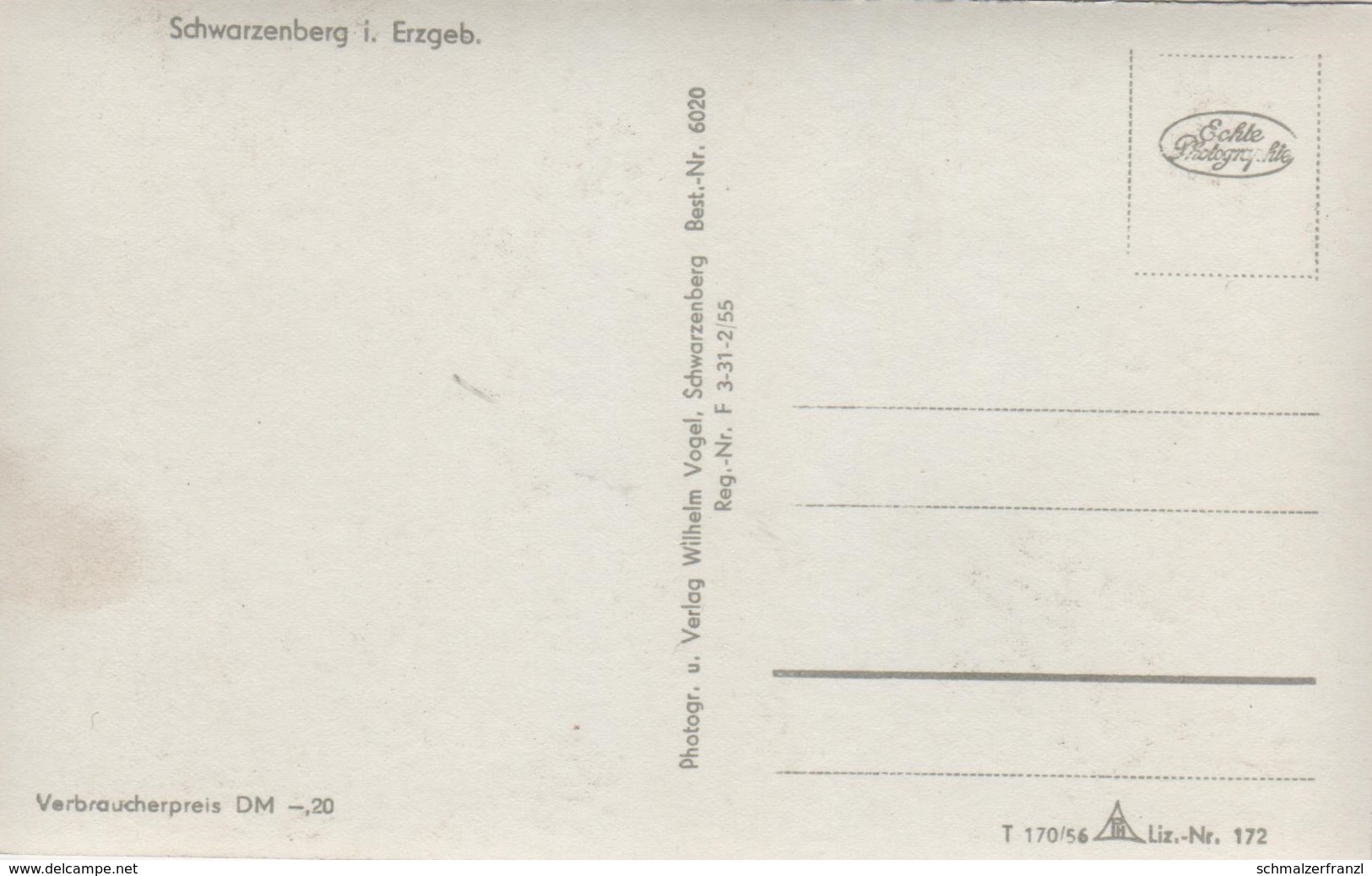 AK Schwarzenberg Schloß St Georgen Kirche Schwarzwasser Vorstadt Uferstraße Hammerweg Karlsbader Straße Erzgebirge DDR - Schwarzenberg (Erzgeb.)