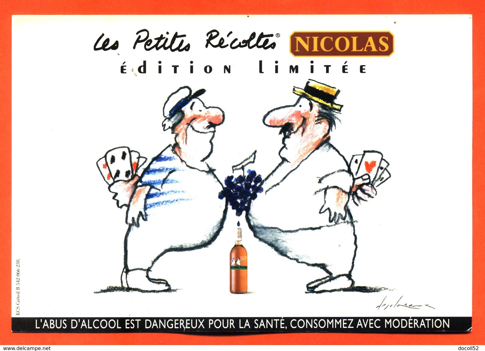 CPSM GF Illustrée Par Desclozeaux " Les Petites Récoltes Vins Nicolas " édition Limitée - Desclozeaux